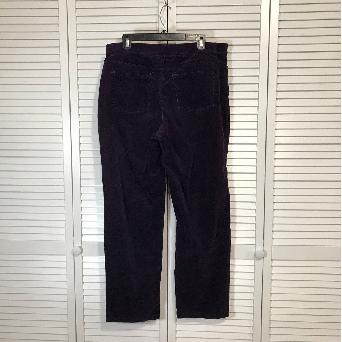 Croft & Barrow Croft & Barrow Deep Plum Corduroy Straight Leg Pants 14 Size 36" / US 14 / IT 50 - 2 Thumbnail