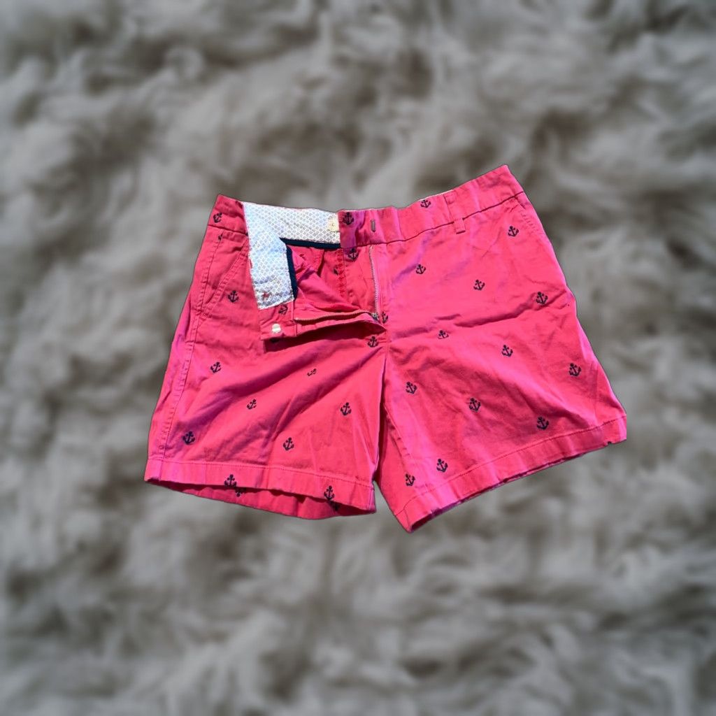 Vintage Cambridge Women’s Shorts Size 8 Pink Anchor Cotton Blend Ocean Chino - 2039 Size 30" / US 8 / IT 44 - 1 Thumbnail
