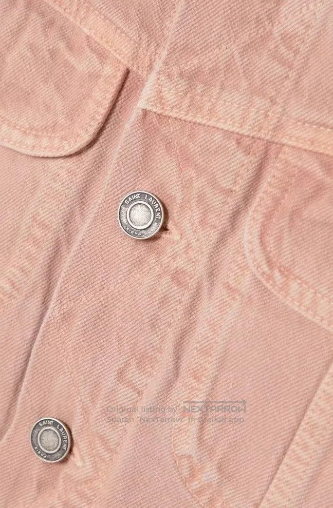 Saint Laurent Paris Saint Laurent Women's Beige Denim Jacket. Size US S / EU 44-46 / 1 - 3 Thumbnail