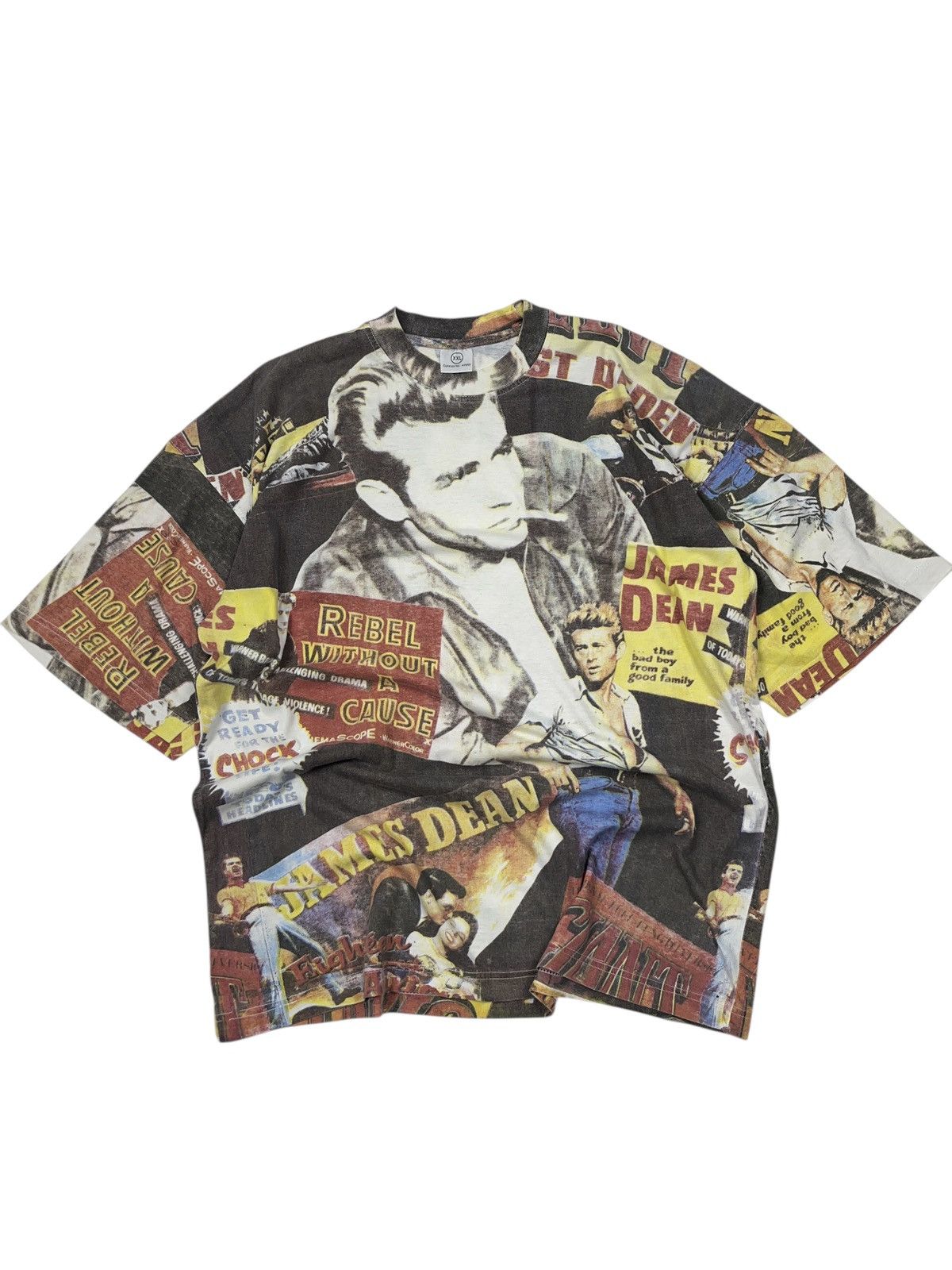 Vintage Vintage 90s Jean Dean All Over Print T-shirt Movie Actor Size US XXL / EU 58 / 5 - 9 Thumbnail