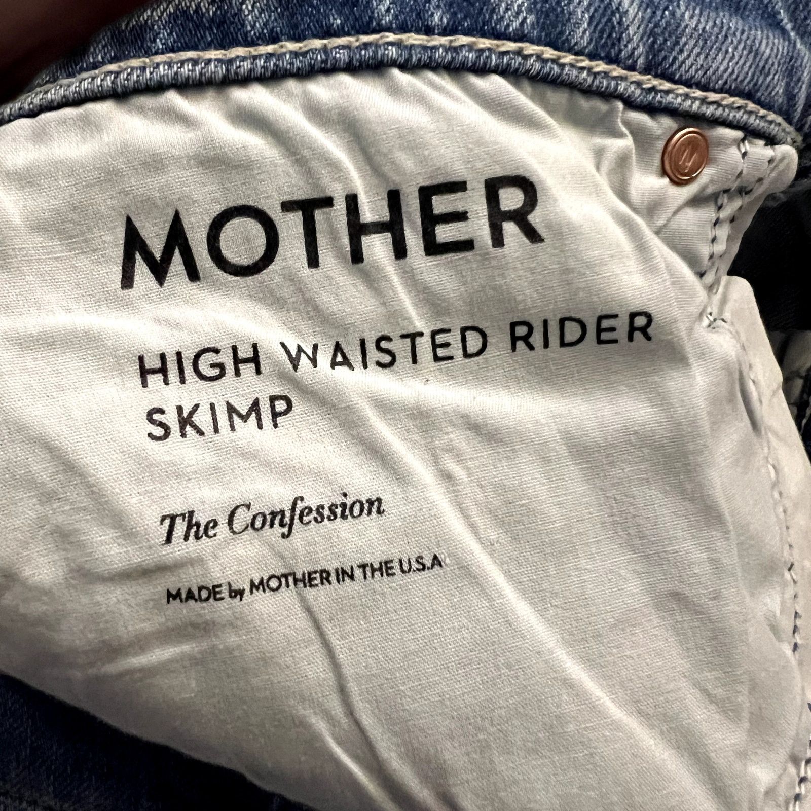 MOTHER mother high waisted rider skimp the confession jeans size 32 Size 32" / US 10 / IT 46 - 9 Thumbnail