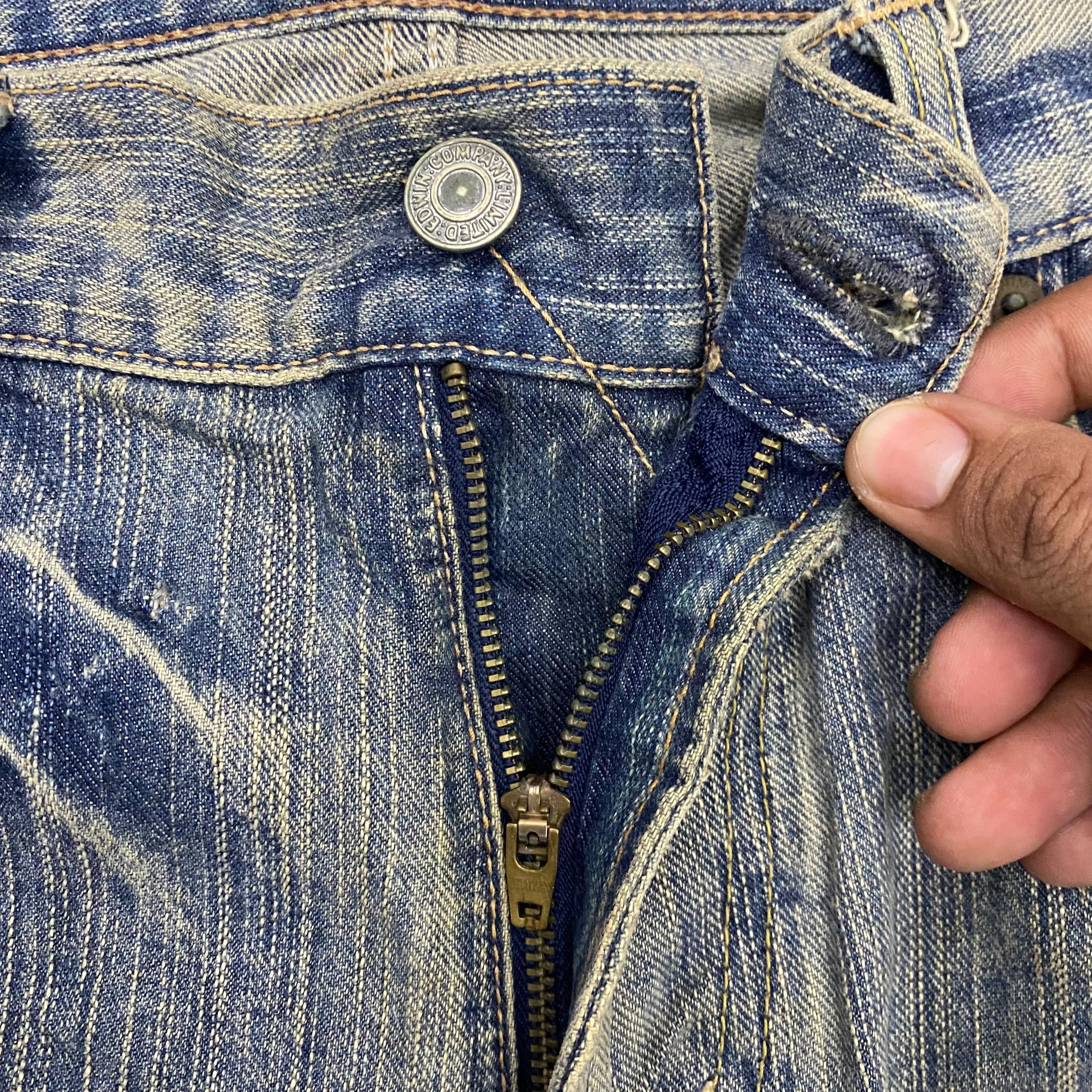Edwin 💥Flare💥Vintage Edwin Exclusive Vintage Distressed Denim Size US 36 / EU 52 - 13 Thumbnail