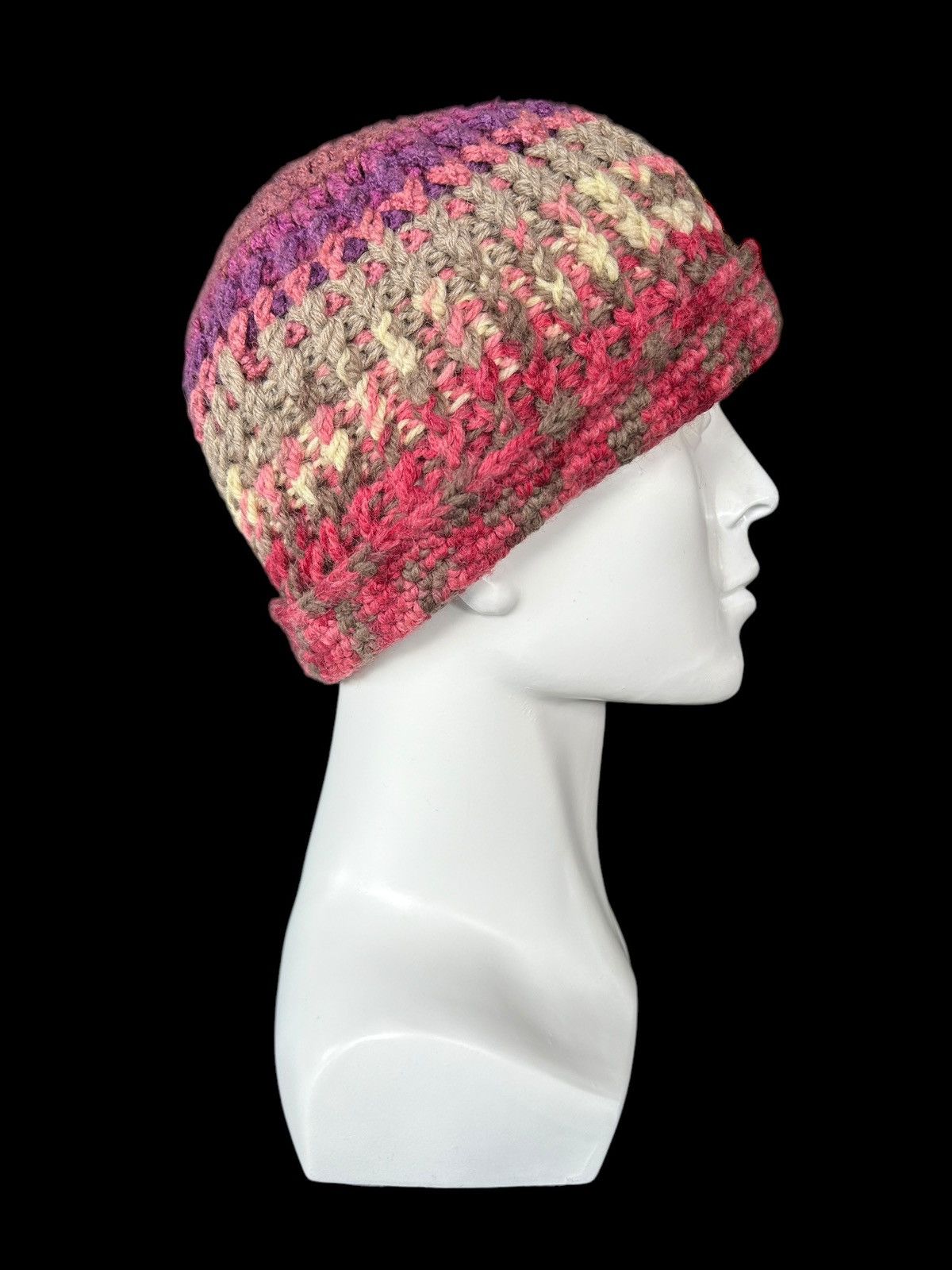 Japanese Brand × Kapital × Vintage Crochet Knitted handmade Beanie Hats ☠️☠️ Size ONE SIZE - 2 Thumbnail