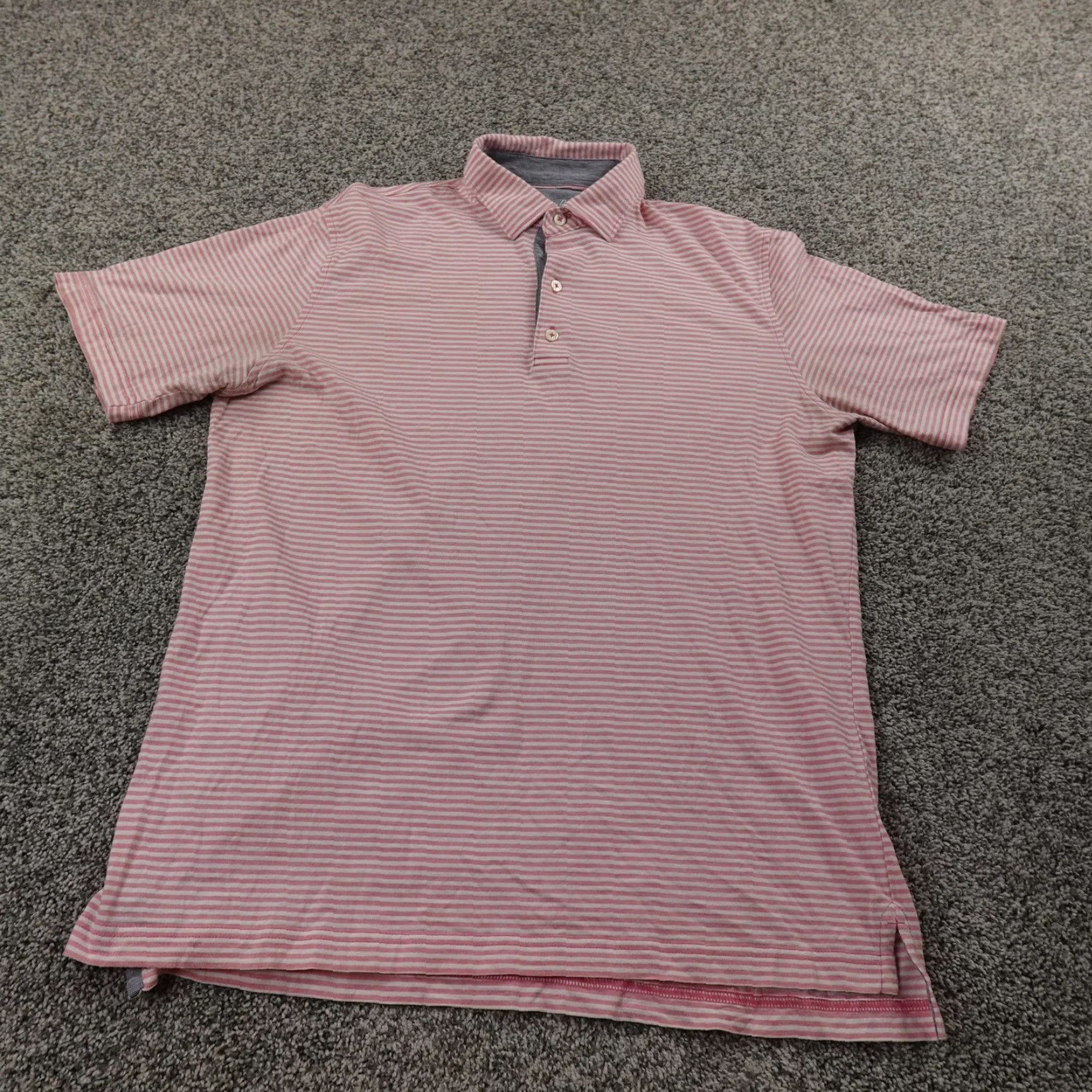 johnnie-O Johnnie-O Polo Shirt Mens L Pink Stripe Golf Performance Lightweight Short Sleeve Top Size US L / EU 52-54 / 3 - 2 Thumbnail