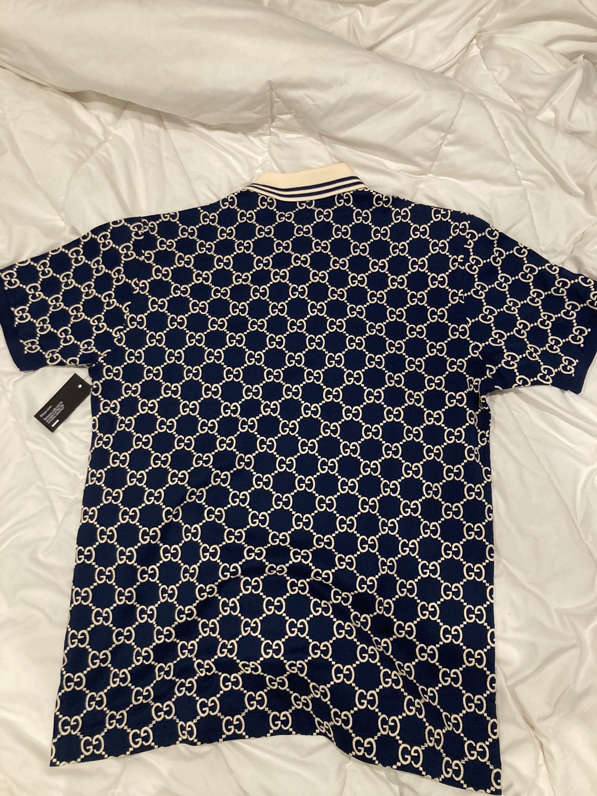 Gucci Gucci Jacquard Navy Polo Size US L / EU 52-54 / 3 - 5 Thumbnail