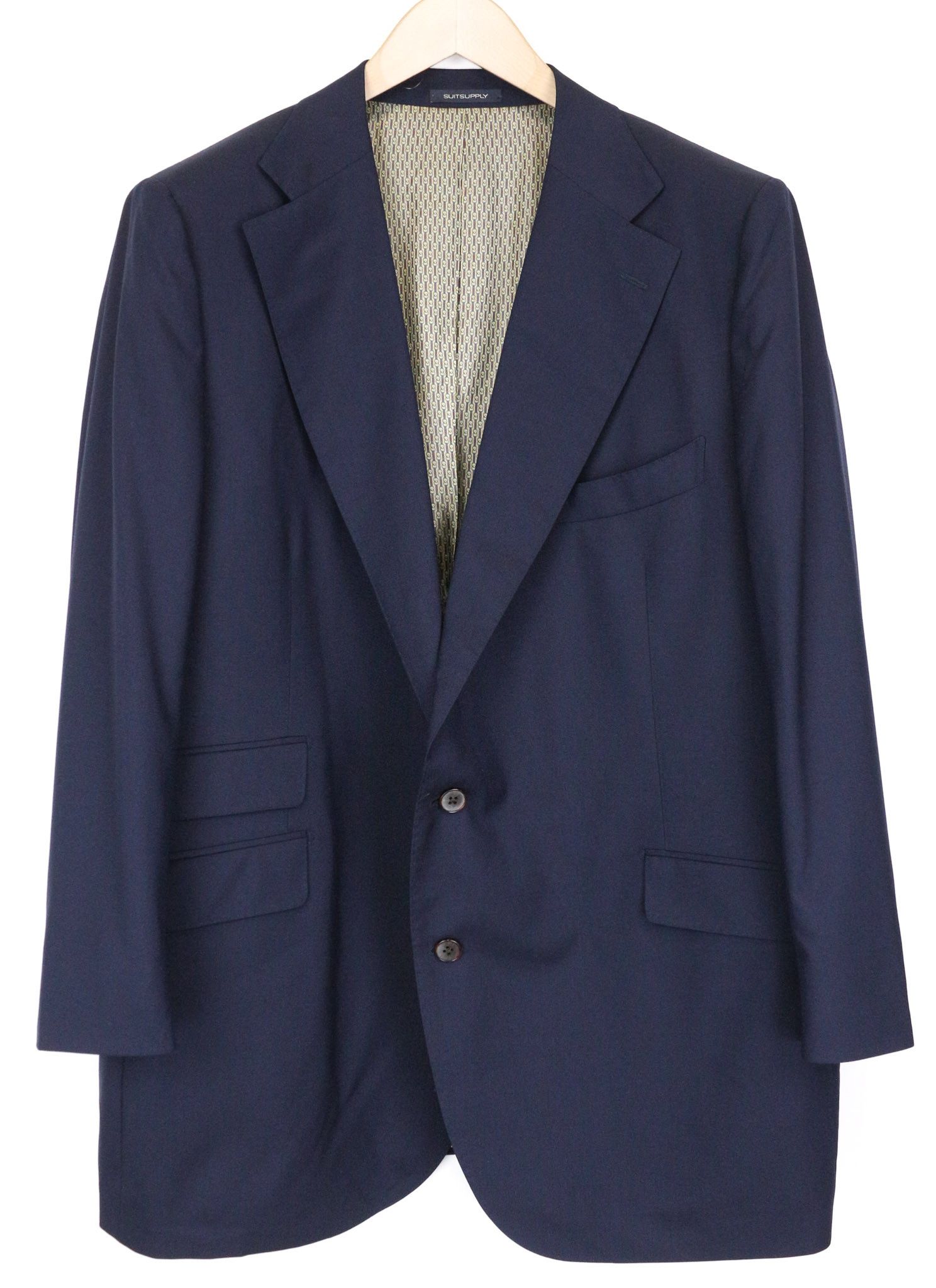Suitsupply LA SPALLA UK56S Navy Blue Wool 2 Piece Suit 78884 Size 54R - 2 Thumbnail