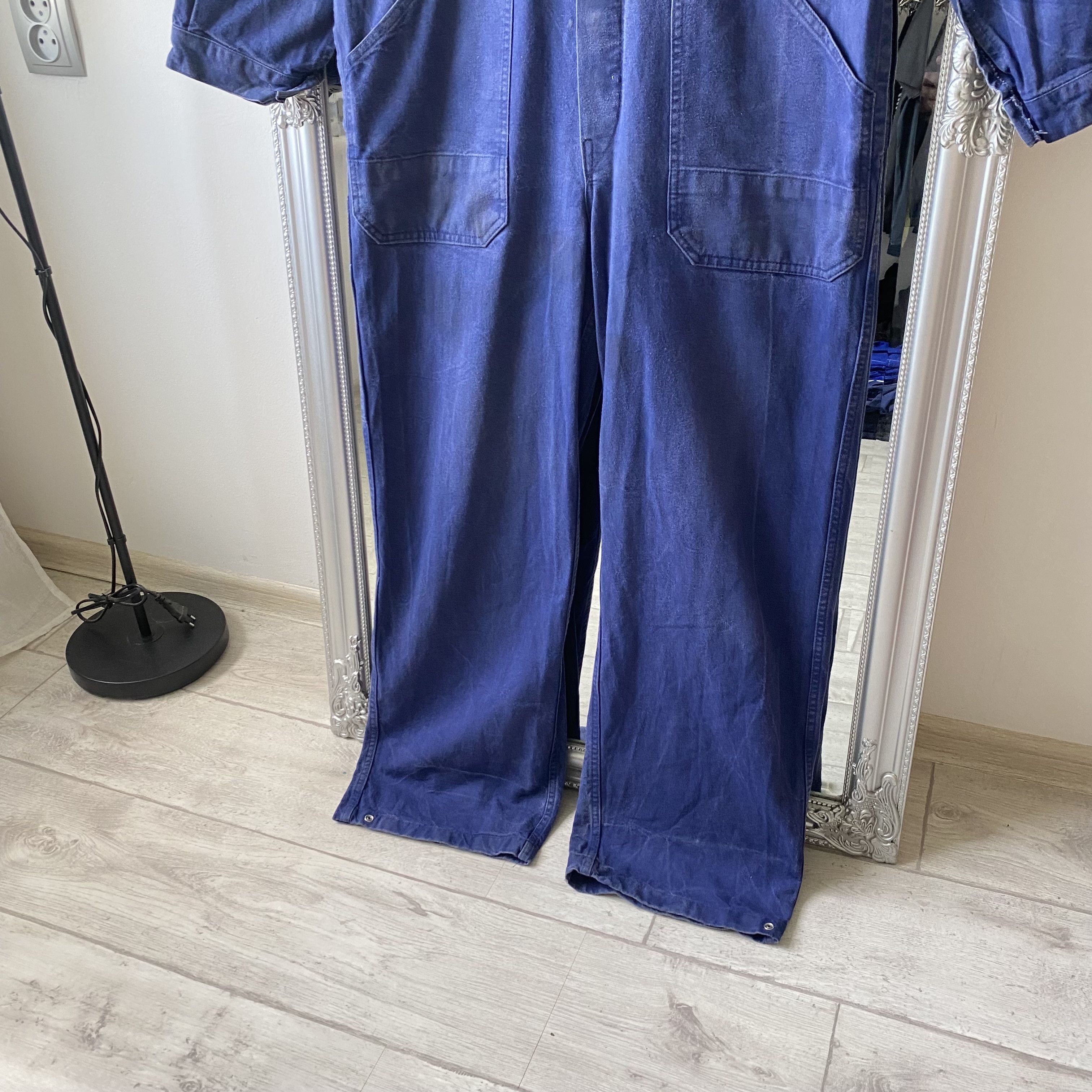 Le Laboureur ⚙️ Vintage 90s Faded French Coverall Sanfor worker jumpsuit Size US 32 / EU 48 - 3 Thumbnail