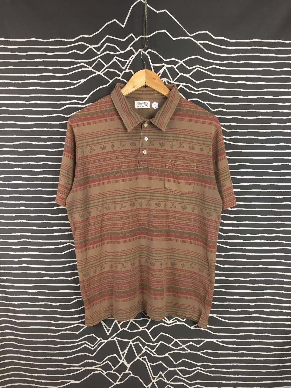 Global Work × Japanese Brand Global Work Aztec Native Patterned Polo Tee Size US XL / EU 56 / 4 - 1 Thumbnail