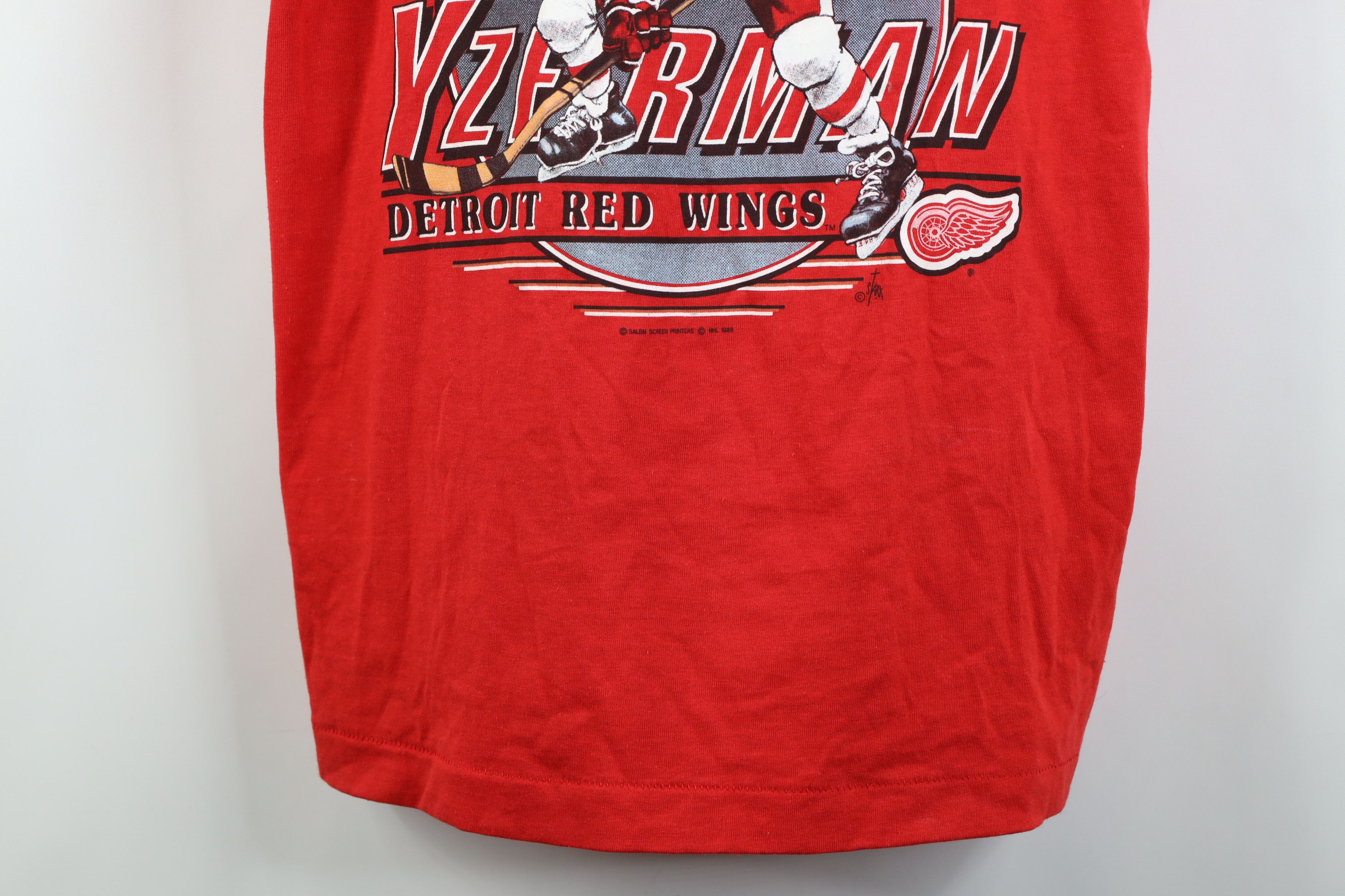 Vintage Vintage 80s Caricature Steve Yzerman Red Wings T-Shirt Size US M / EU 48-50 / 2 - 3 Thumbnail