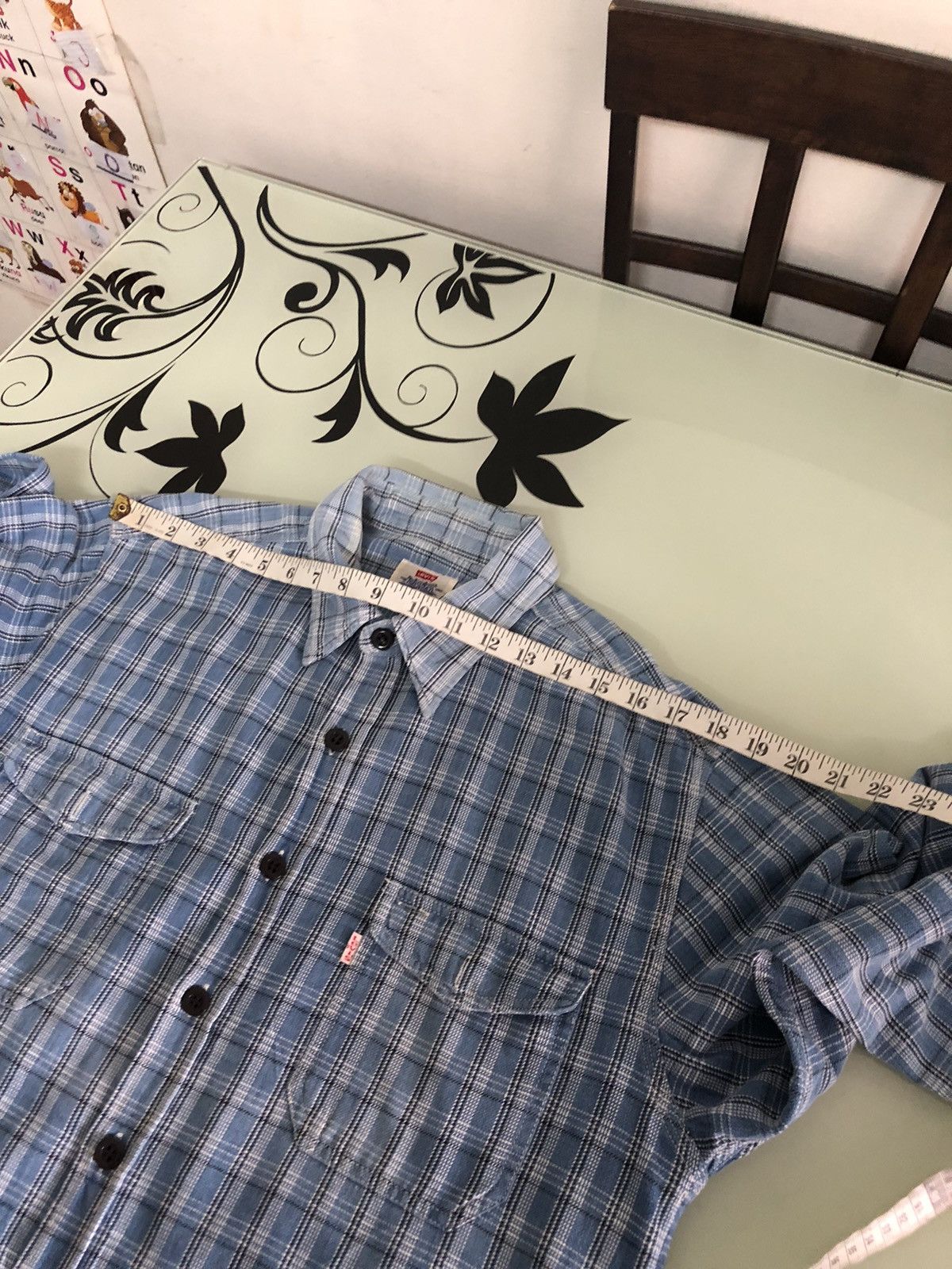 Levi's Vintage Levis Light Blue Flannel Size US L / EU 52-54 / 3 - 19 Thumbnail