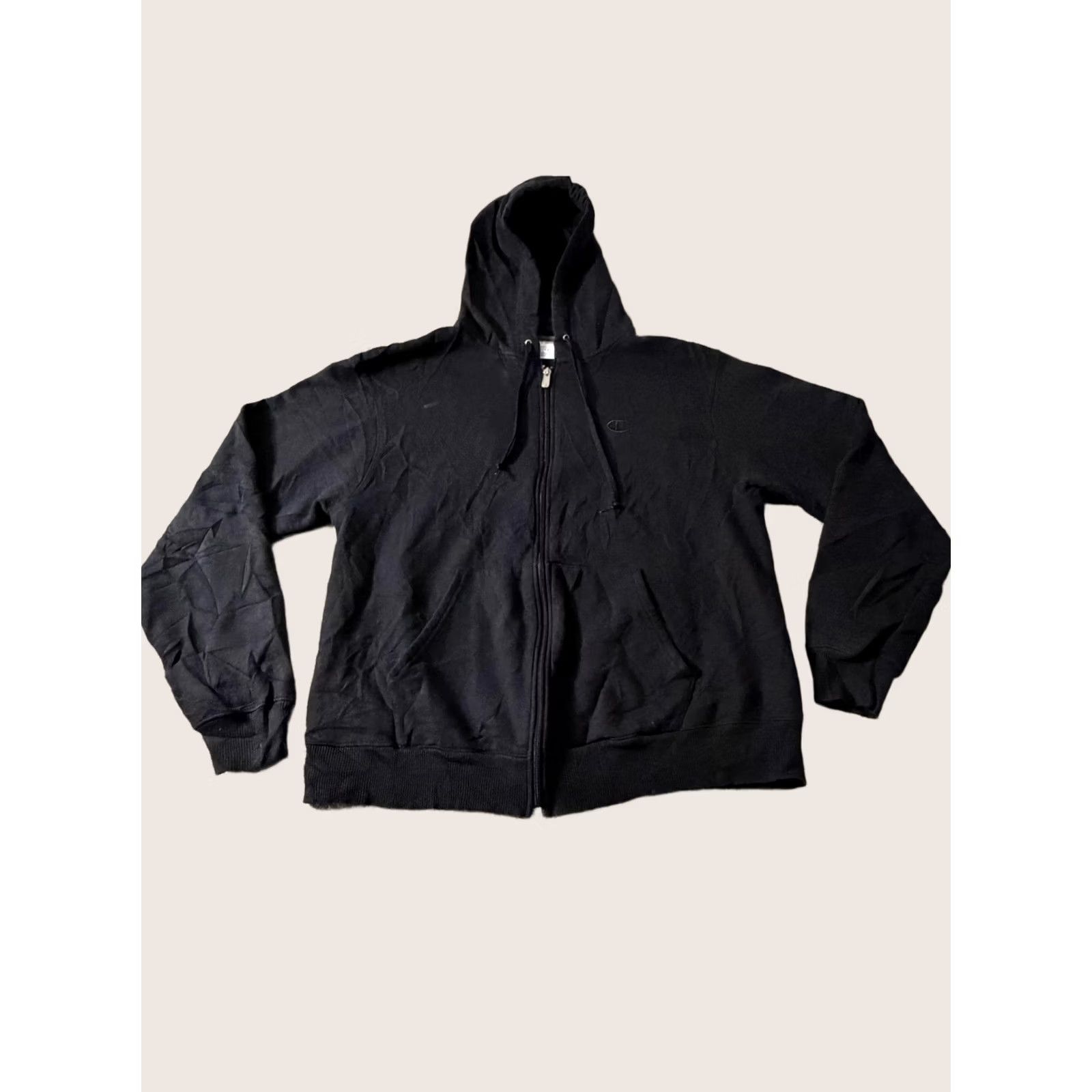 Champion Champion Hoodie Mens M Black Full Zip Eco Authentic Fleece Logo Sweatshirt Size US M / EU 48-50 / 2 - 1 Thumbnail
