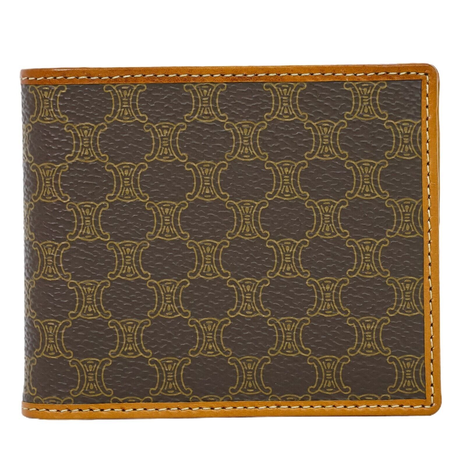 image of Celine Céline Compact Wallet in Brown, Women's
