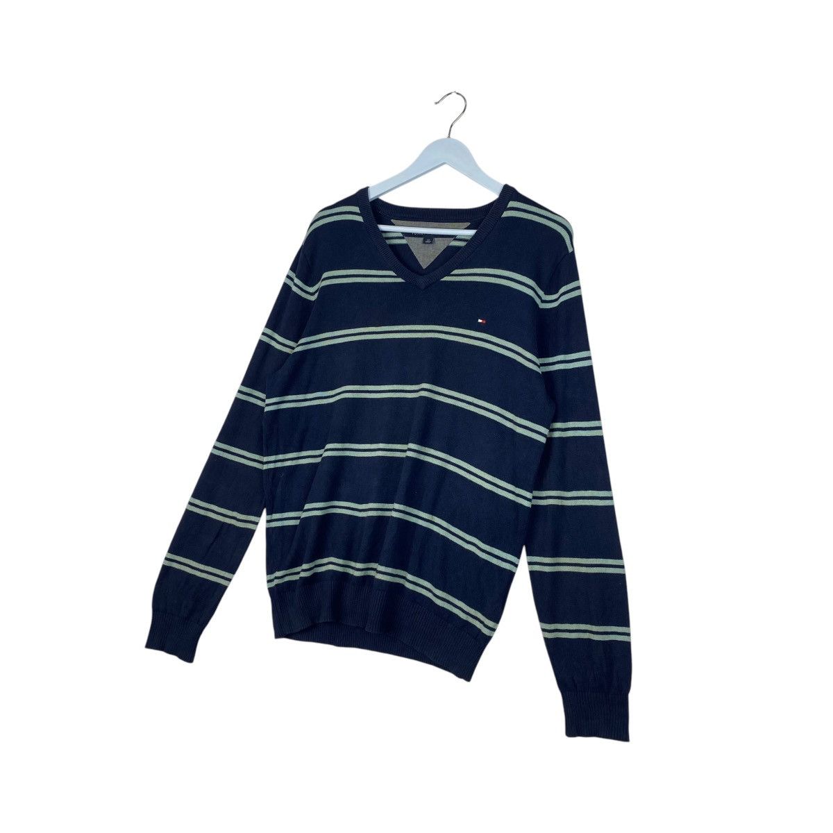 Designer × Vintage Vintage TommyHilfiger Sweatshirt Blue Pullover Jumper Size L Size L / US 10 / IT 46 - 2 Thumbnail