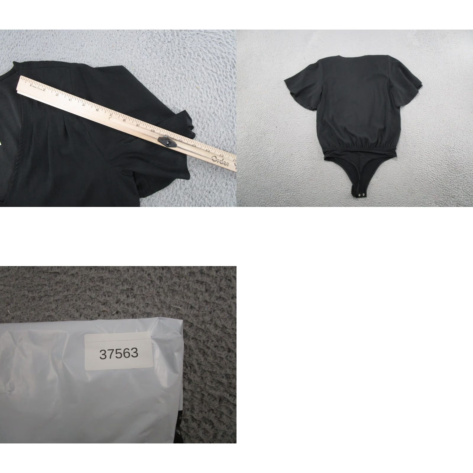 Express Express Blouse Shirt Womens Crotch Snap Short Sleeve Size M Black Preppy NEW Size M / US 6-8 / IT 42-44 - 8 Thumbnail
