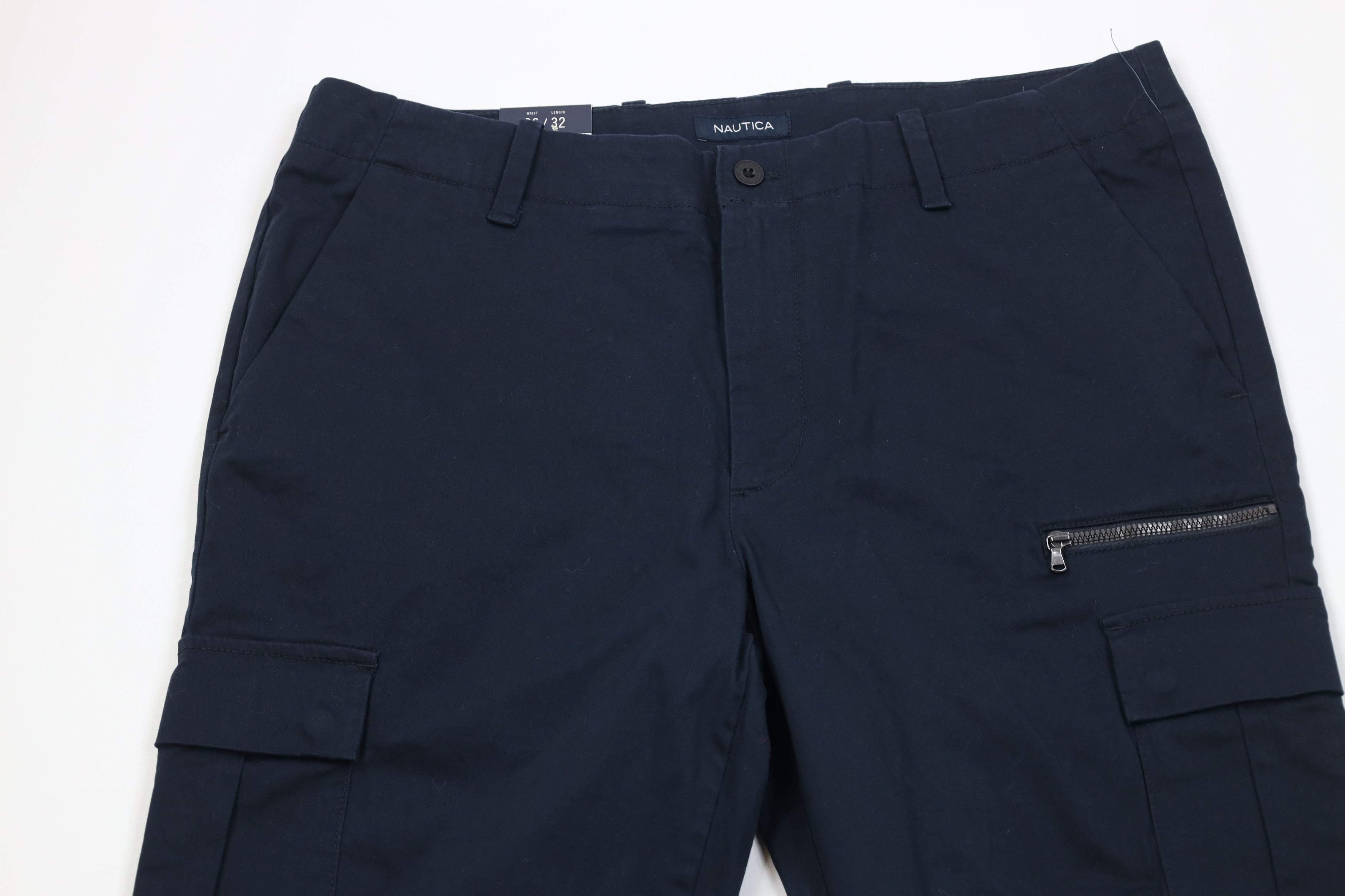 Nautica Deadstock Vintage Y2K Nautica Surplus Cargo Pants Navy Blue Size US 36 / EU 52 - 2 Thumbnail