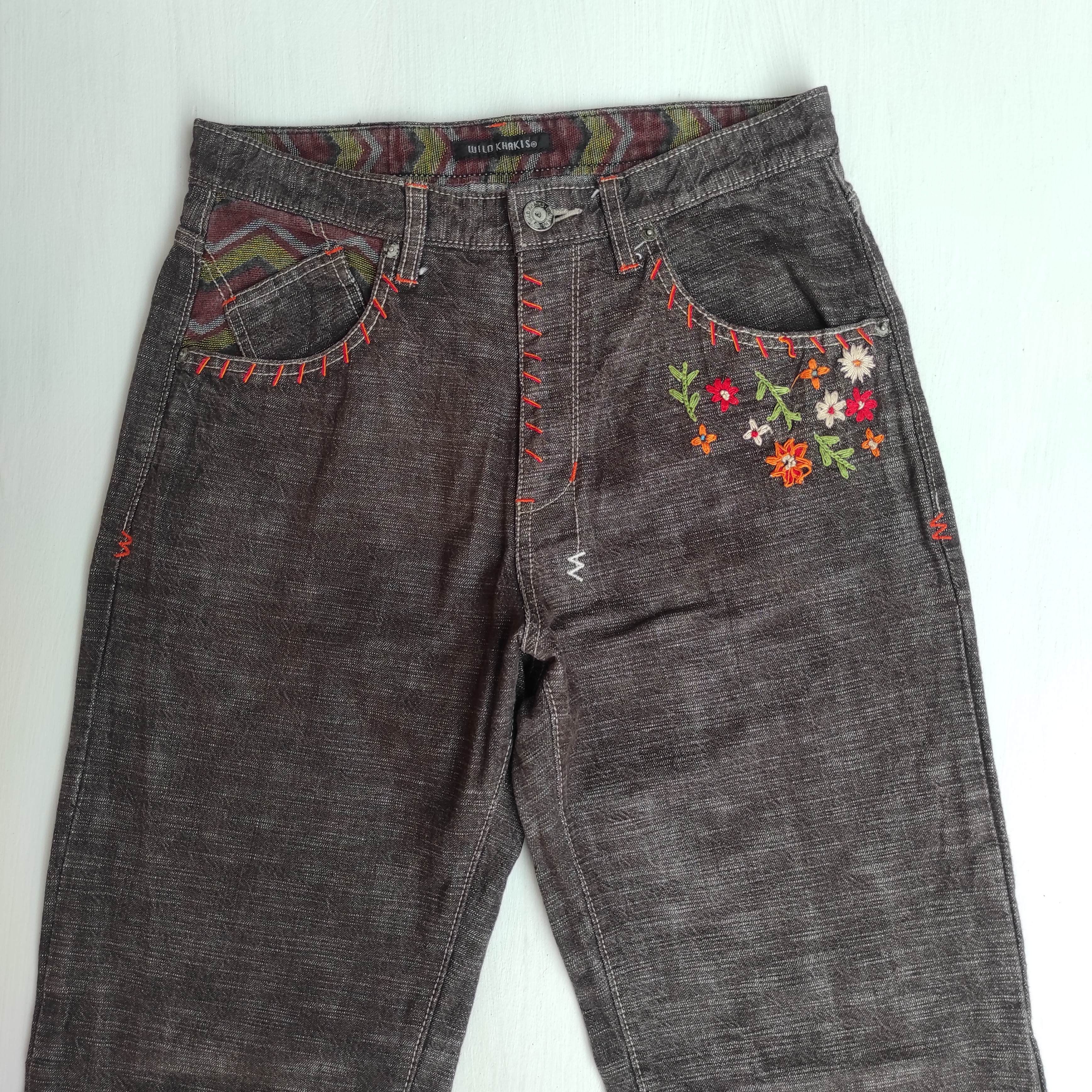 Beauty Beast Japanese Brand Wild Khakis Embroider Hand Stitching Jeans Size US 30 / EU 46 - 3 Thumbnail