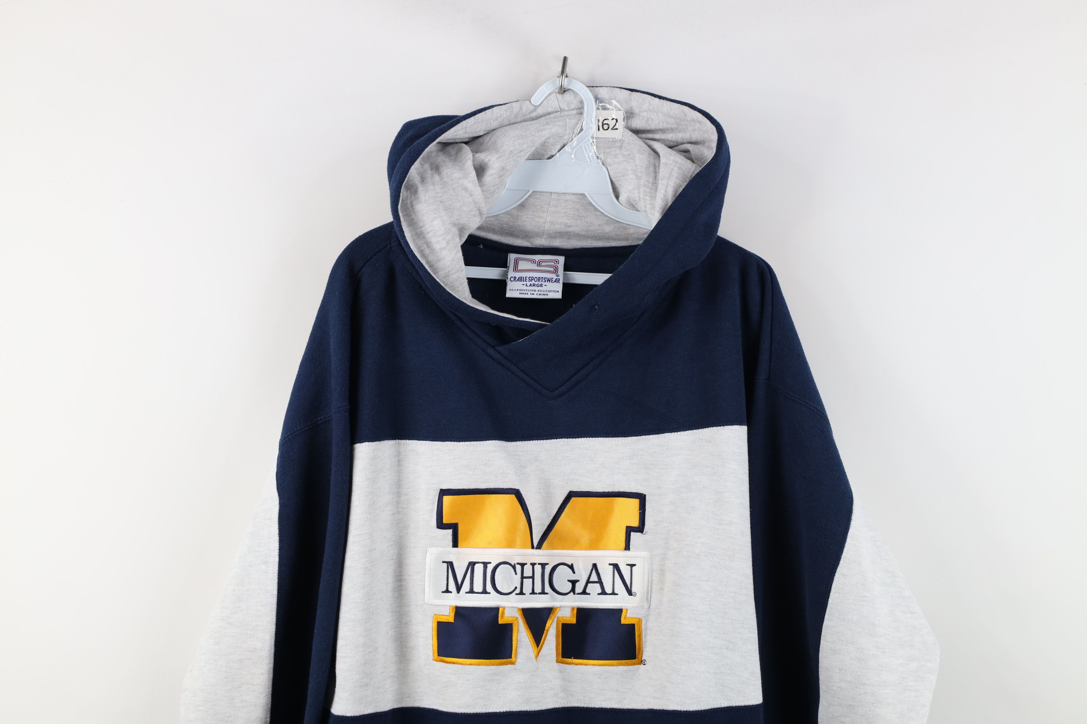Vintage Vintage 90s Heavy University of Michigan Hoodie Sweatshirt Size US L / EU 52-54 / 3 - 2 Thumbnail