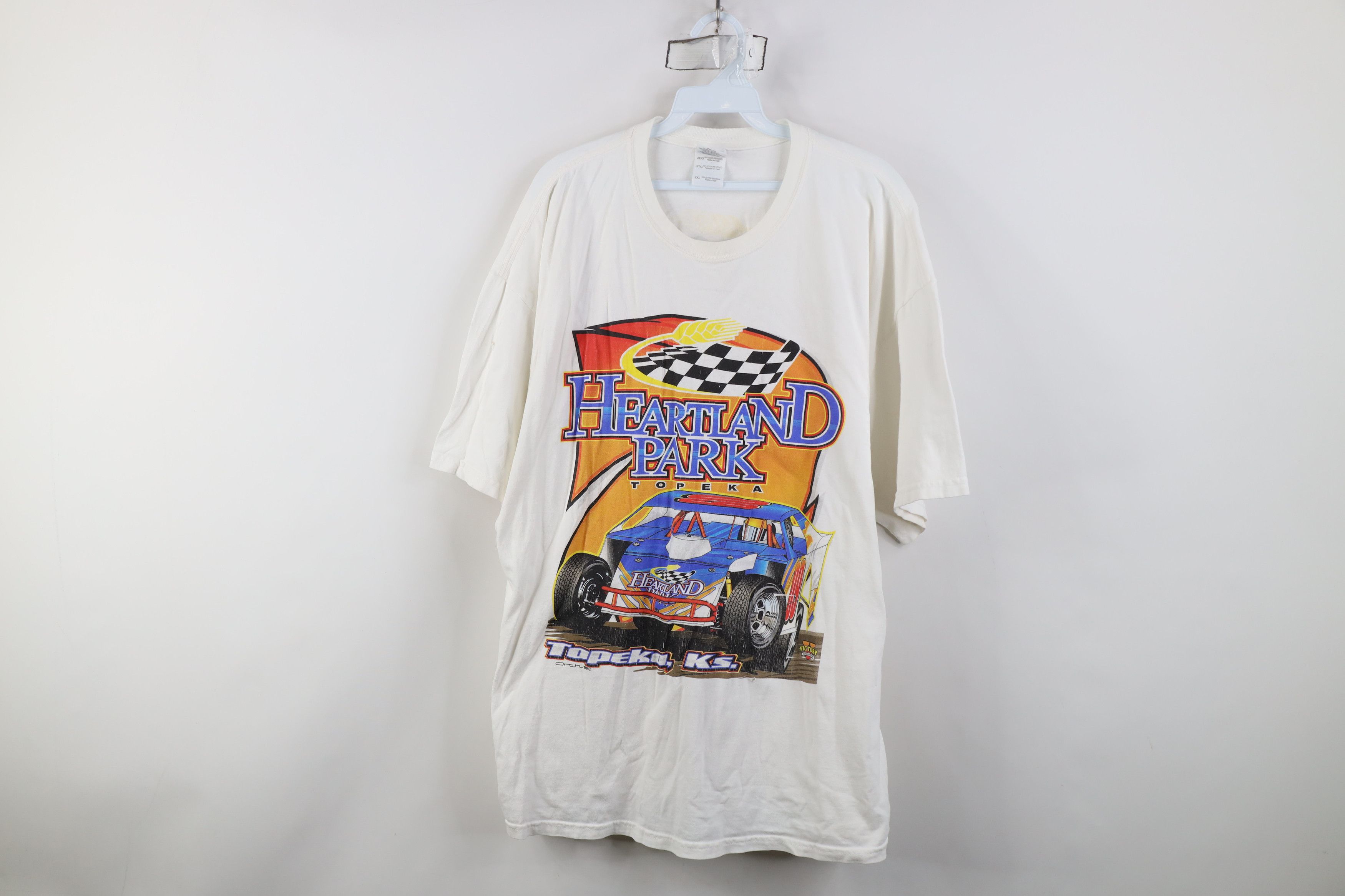 Vintage Vintage Y2K Streetwear Park Topeka Kansas Racing T-Shirt Size US XXL / EU 58 / 5 - 1 Thumbnail