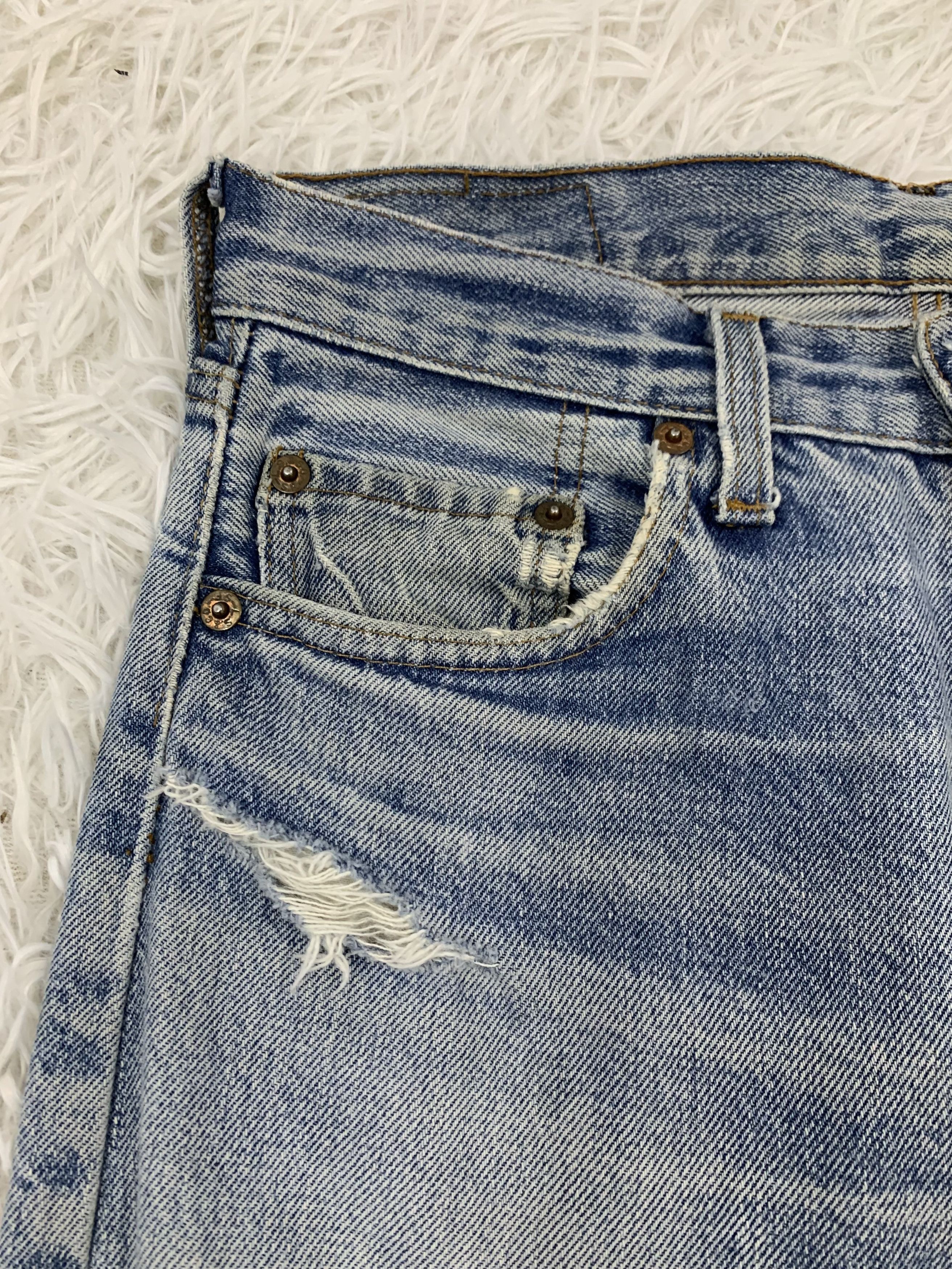 Levi's Vtg 80s Levi's 501 Selfedge Jeans Pant Button 524 Size US 28 / EU 44 - 5 Thumbnail