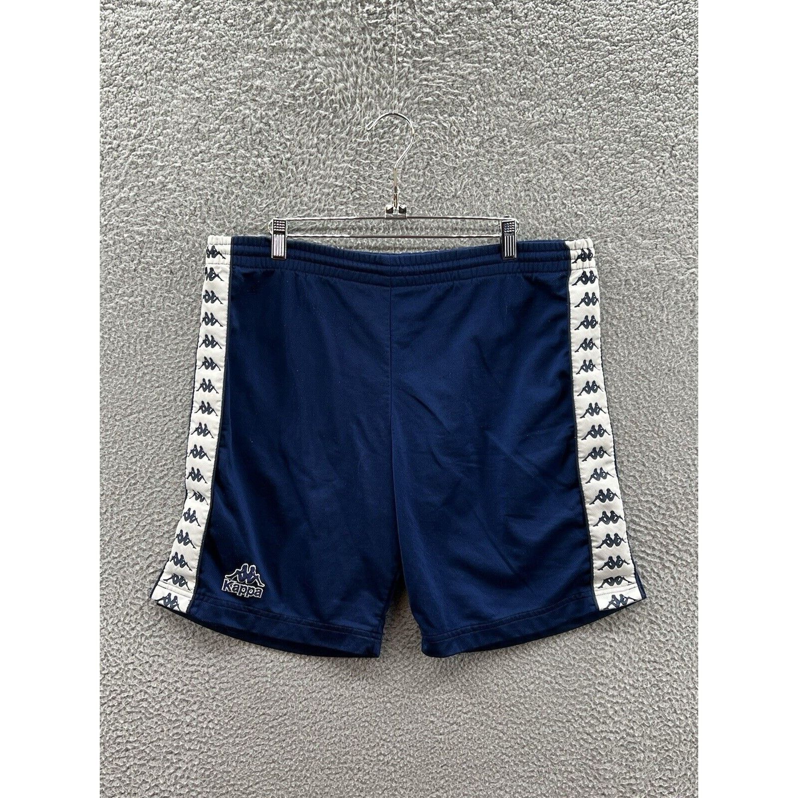 Kappa Tape Logo Lampas Blue Athletic Shorts Men's Size Large