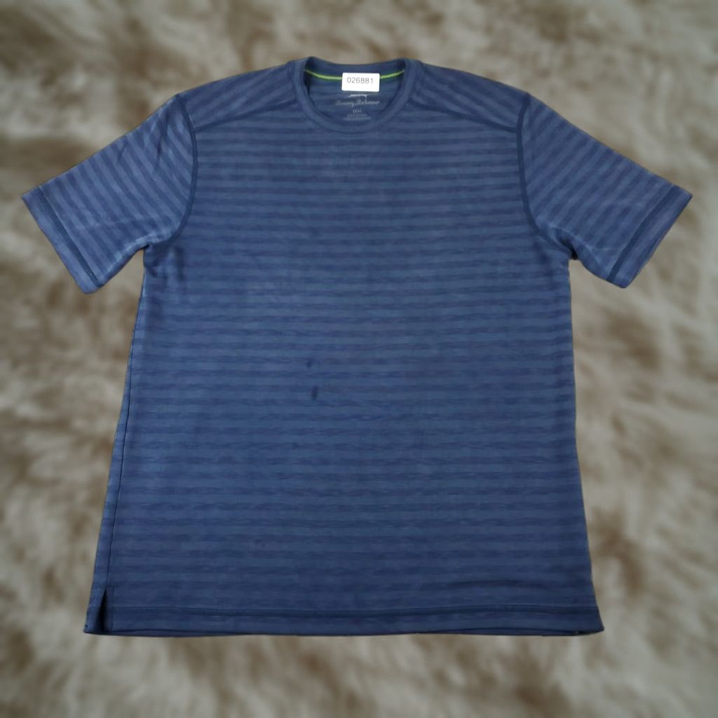 Tommy Bahama Tommy Bahama Blue Striped T-Shirt Mens Medium Casual Short Sleeve Size US M / EU 48-50 / 2 - 1 Thumbnail