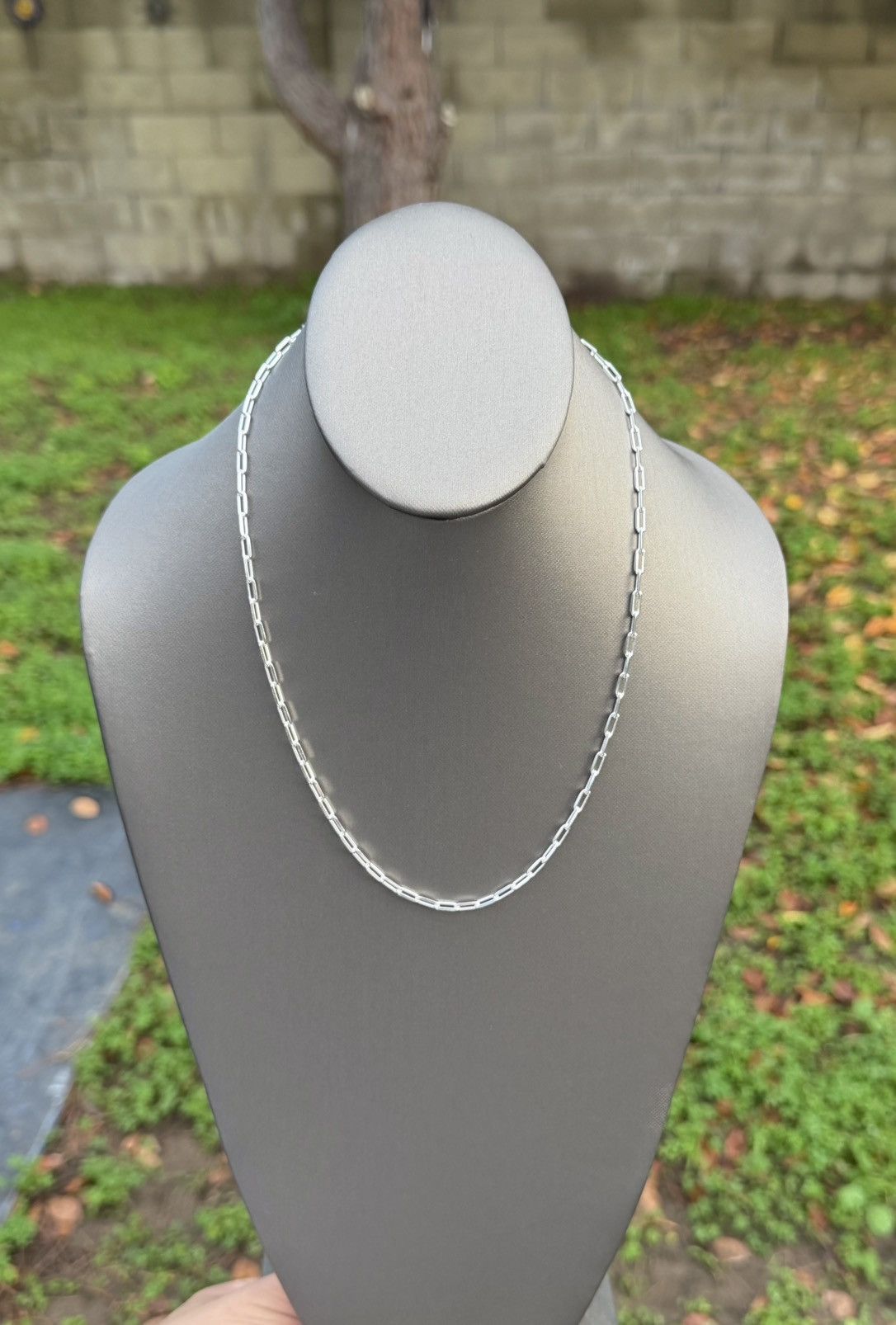 Sterling Silver Silver paper clip chain 20” Size ONE SIZE - 1 Thumbnail