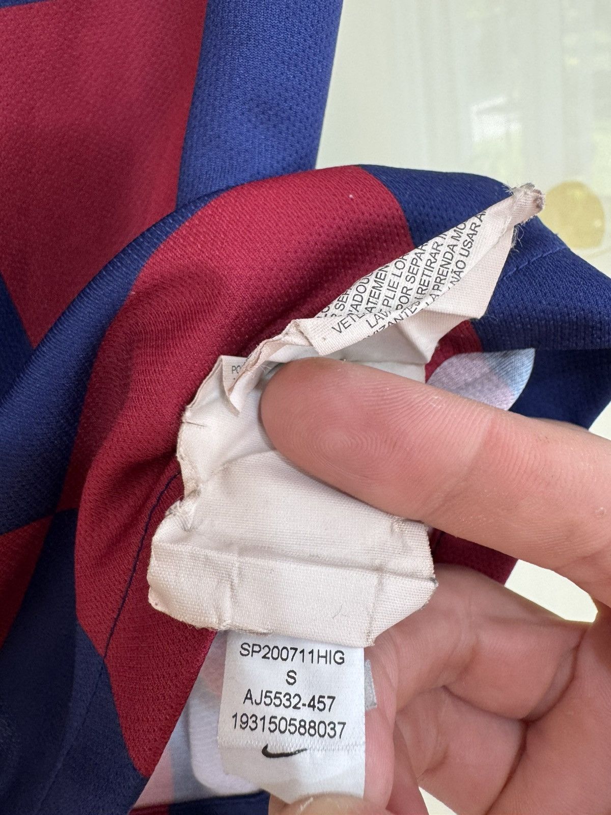 Nike Barcelona 2020-2021 Home Soccer Jersey Football Kit Shirt Size US S / EU 44-46 / 1 - 15 Thumbnail