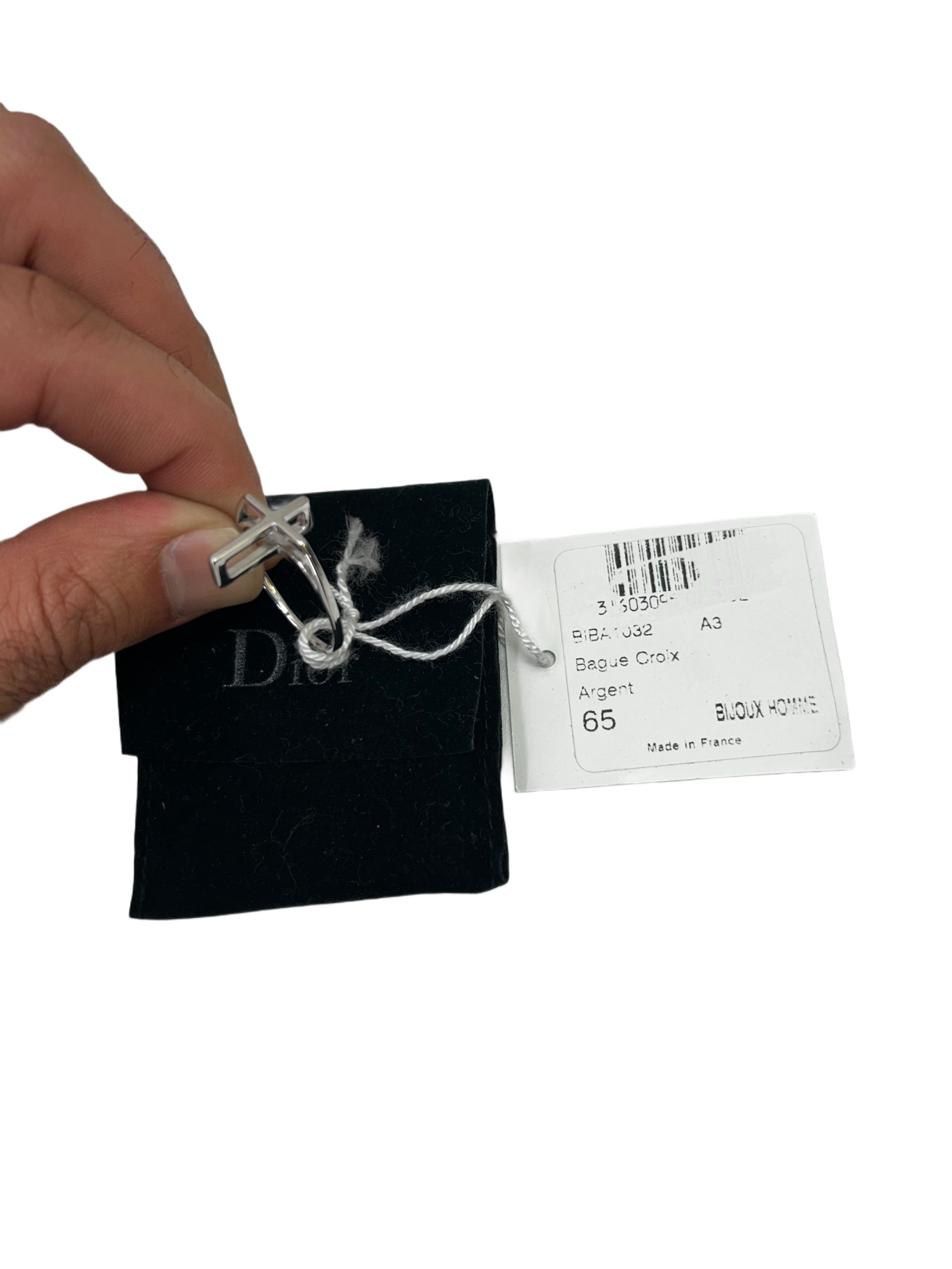 Dior Dior Silver 'Crucifix' Ring Size ONE SIZE - 2 Thumbnail