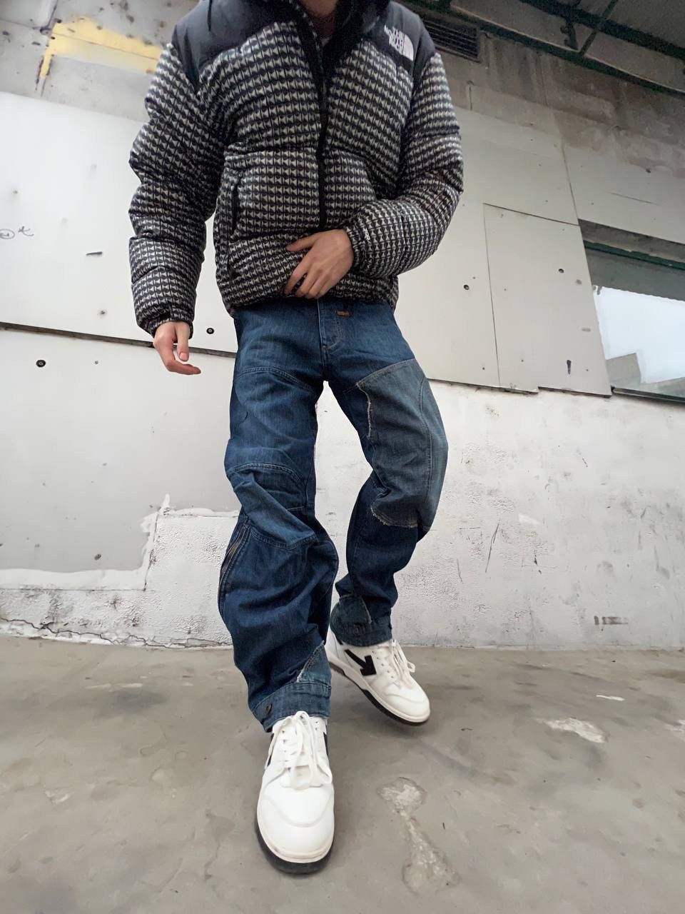 G-Star × Vintage Vintage G Star Raw jeans blue denim double knee patchwork Size US 34 / EU 50 - 6 Thumbnail