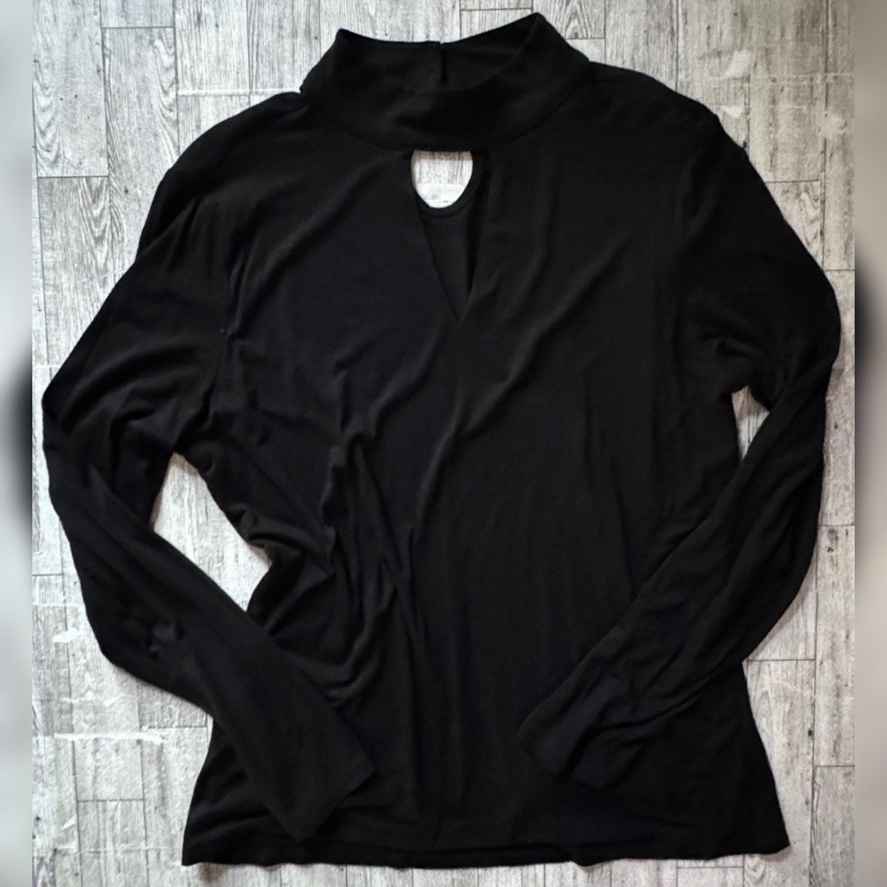 Vintage Retro, Premise Studio, Keyhole Chest, Mock Neck, Long Sleeve Size XL / US 12-14 / IT 48-50 - 5 Thumbnail