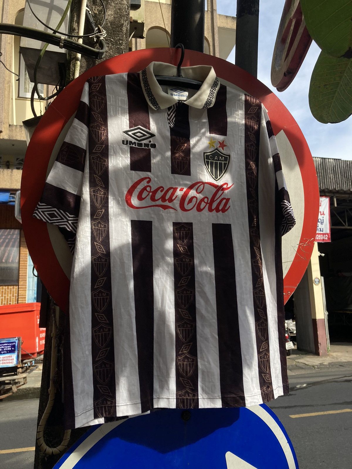 image of Soccer Jersey x Vintage Atlético Minero 1995 ( Coca Cola ) in Black, Men's (Size XL)