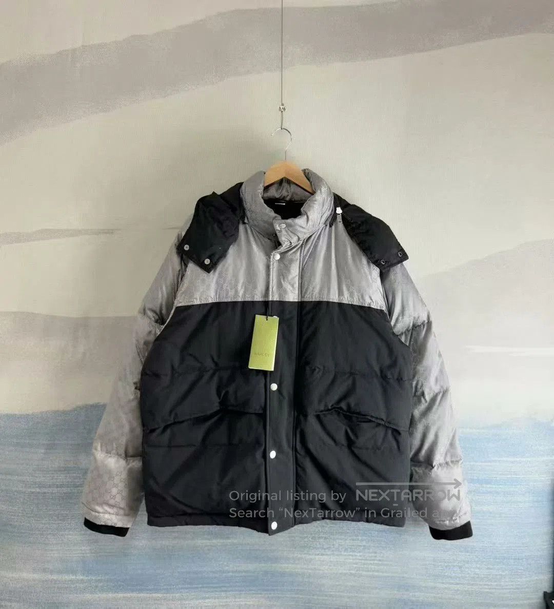Gucci gucci black and gray hooded down jacket. Size US XXL / EU 58 / 5 - 1 Thumbnail