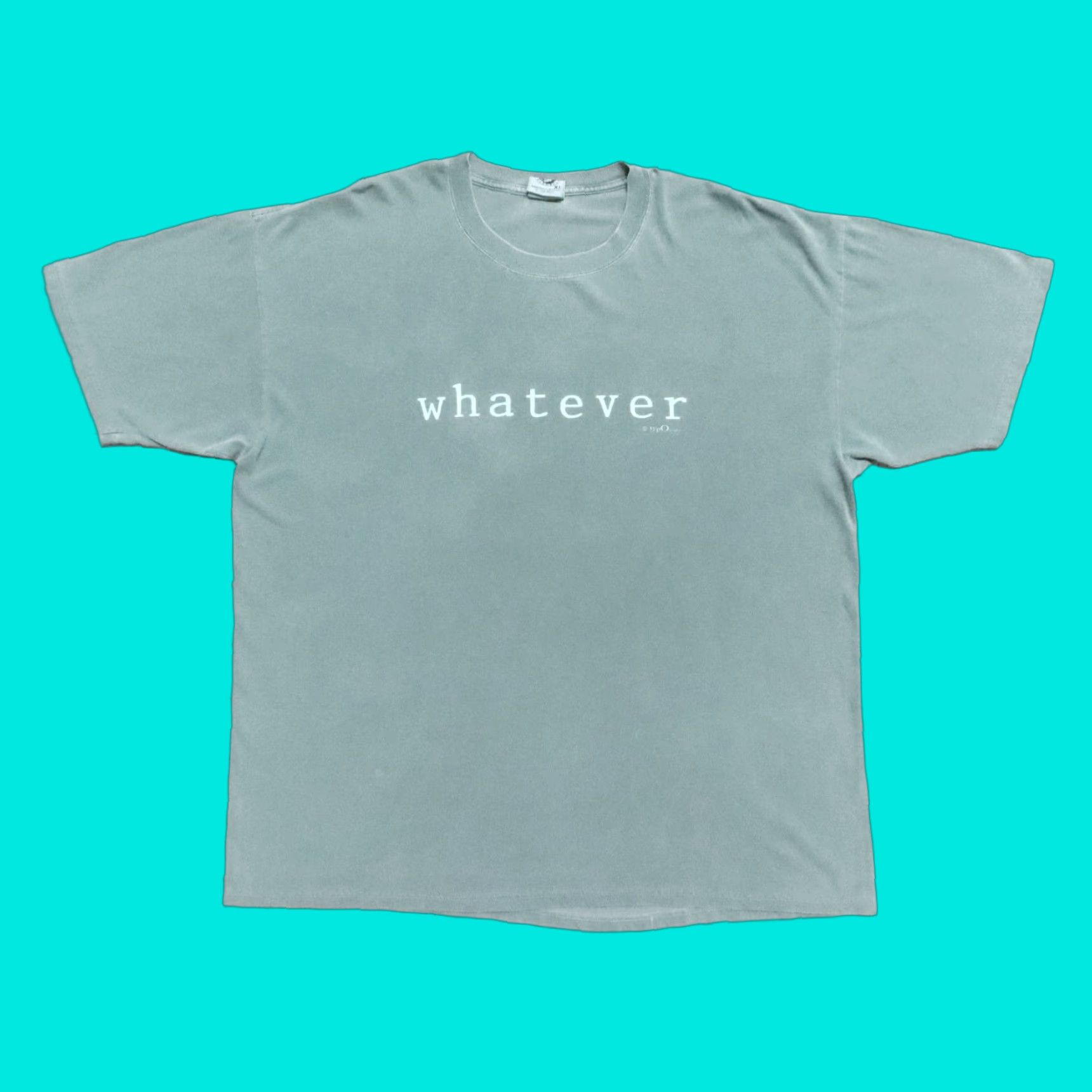 Vintage VINTAGE TypO Logo Shirt XL Mens White 90s Overwashed Made in USA Logo Shirt Size US XL / EU 56 / 4 - 1 Thumbnail