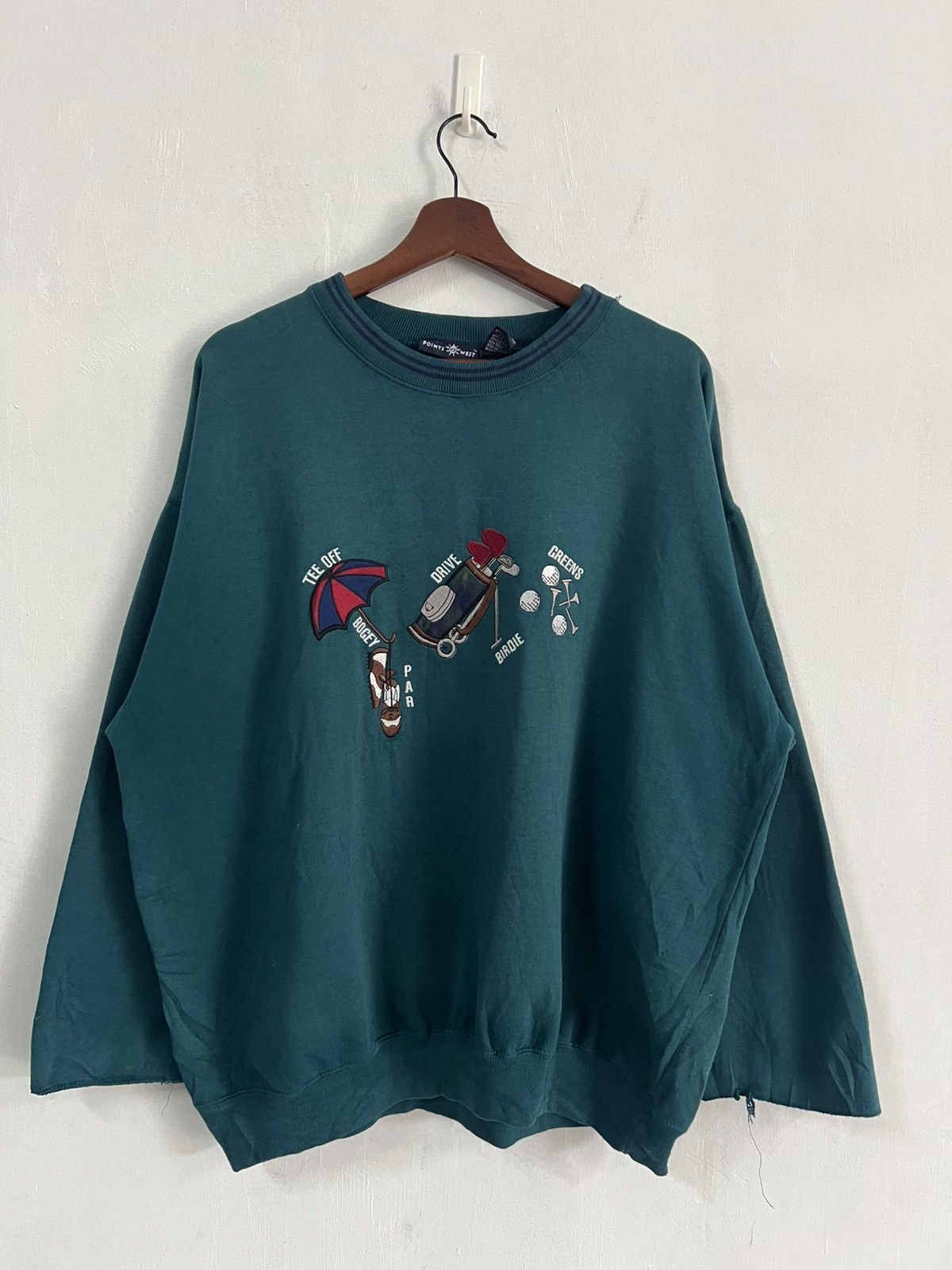 If Six Was Nine Point West The Off Bogey Par Sweatshirt Size US XL / EU 56 / 4 - 1 Thumbnail