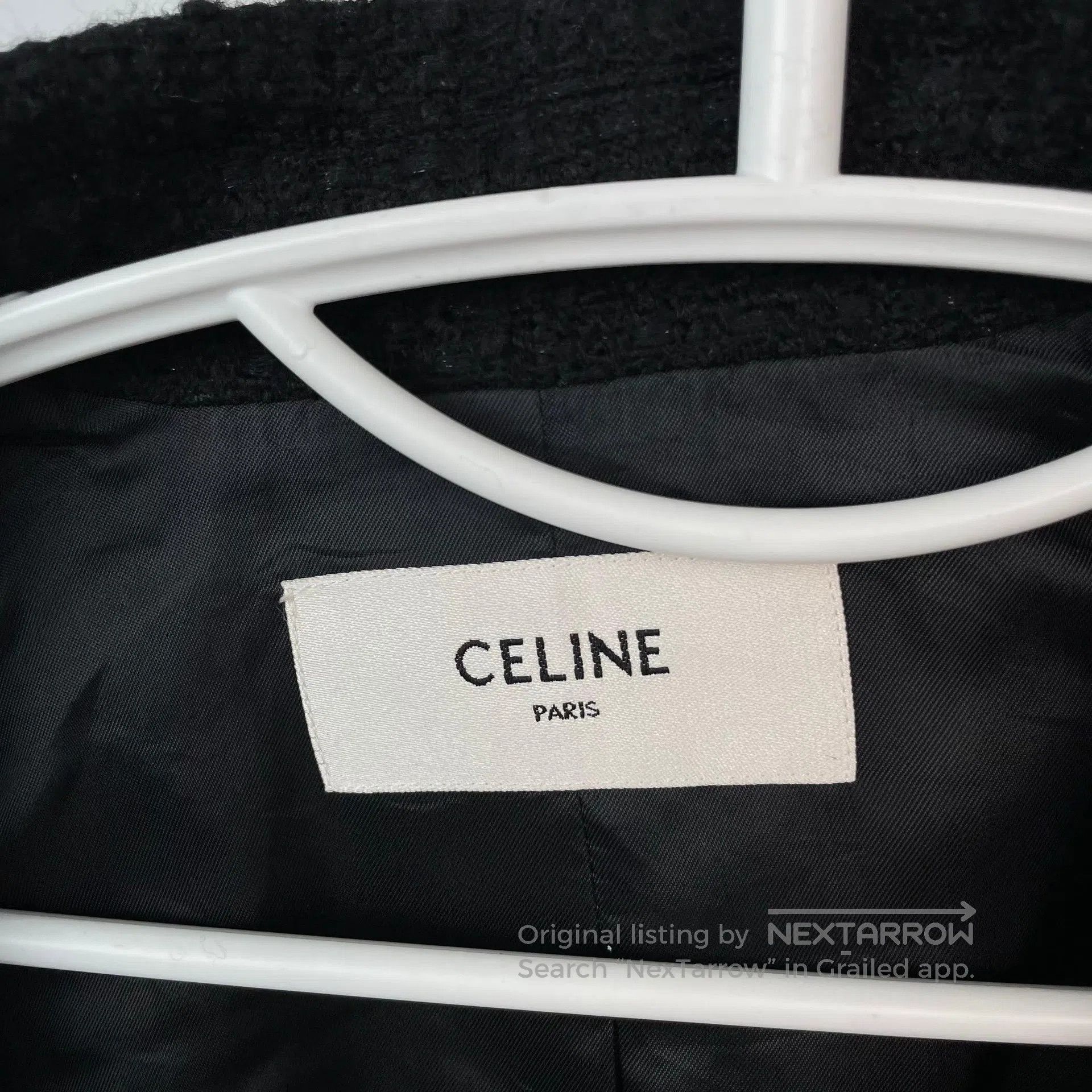 Celine CELINE Black Tweed Jacket with Gold Buttons| Size XXS / US 00 / IT 34 - 8 Thumbnail