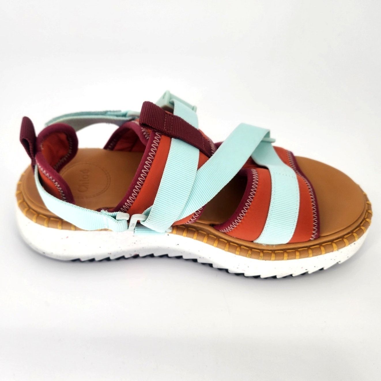 Chloe Chloé Lilli Multi-Strap Platform Sandals Orange/Teal EU 38 Size US 8 / IT 38 - 19 Thumbnail