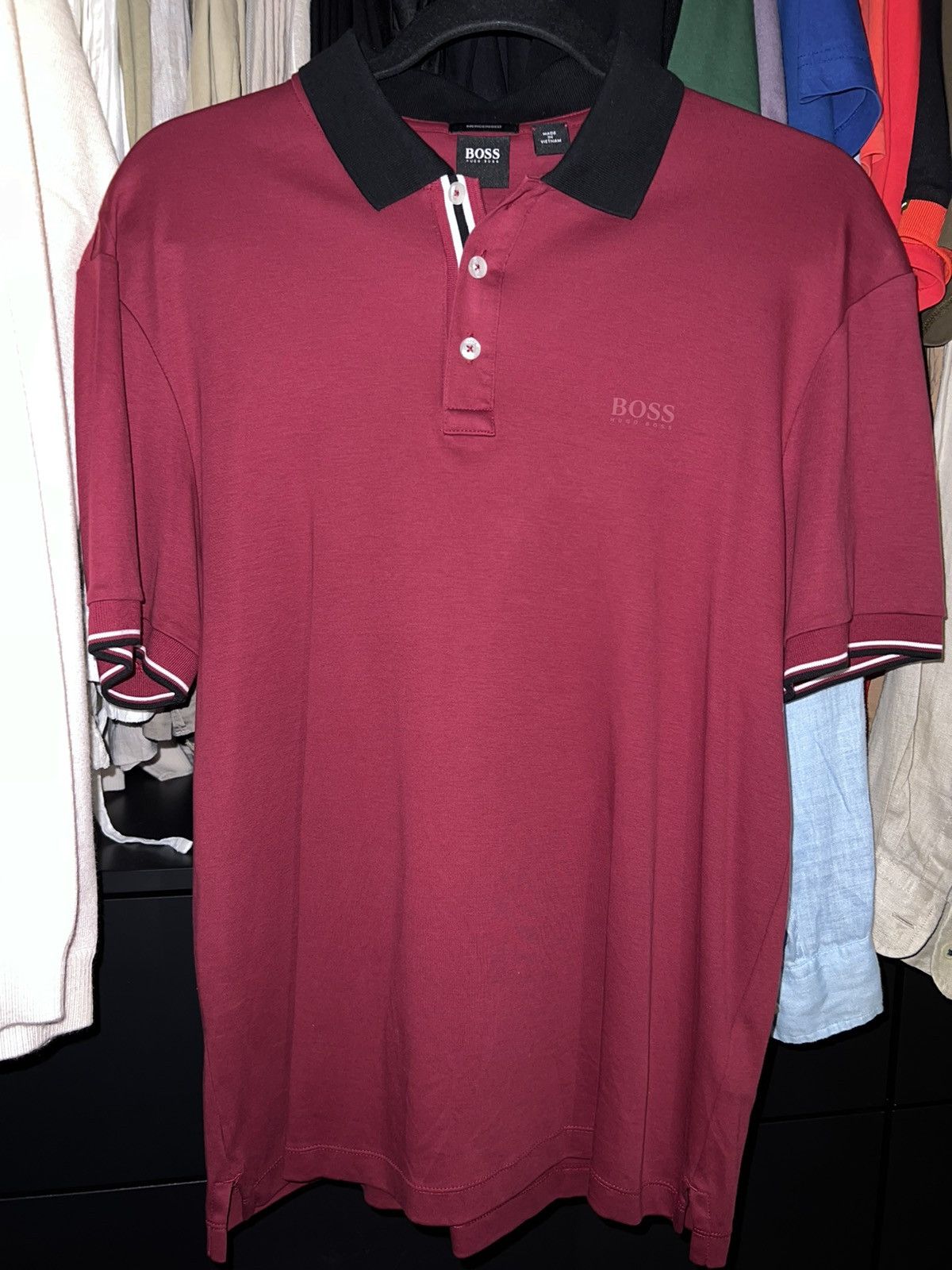 Hugo Boss Hugo Boss Polo shirt Red wine Size US S / EU 44-46 / 1 - 1 Thumbnail