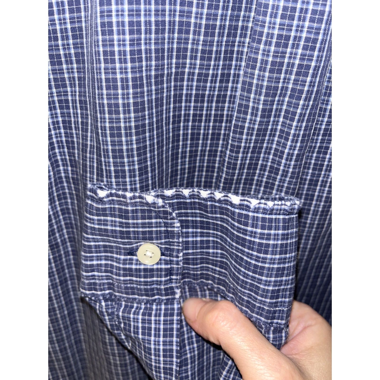Polo Ralph Lauren Vintage Polo Ralph Lauren Blaire Fit Men's Shirt XL Blue Plaid Button-Down Cotton Casual Business Travel Wedding Mens Size US XL / EU 56 / 4 - 6 Thumbnail