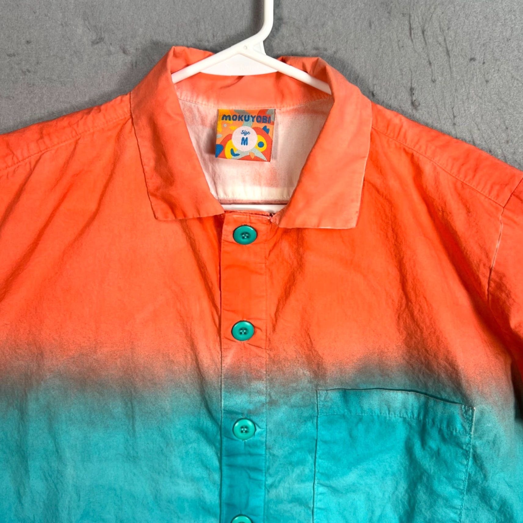 Vintage Mokuyobi Womens Medium Gradient Button-Up Shirt Oversized Size M / US 6-8 / IT 42-44 - 7 Thumbnail