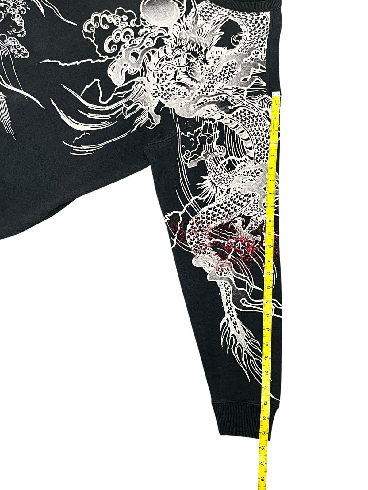 Karakuri Tamashii Karakuri Tamashii Dragon Print Japan Faded Black Sweater Size US XL / EU 56 / 4 - 14 Thumbnail