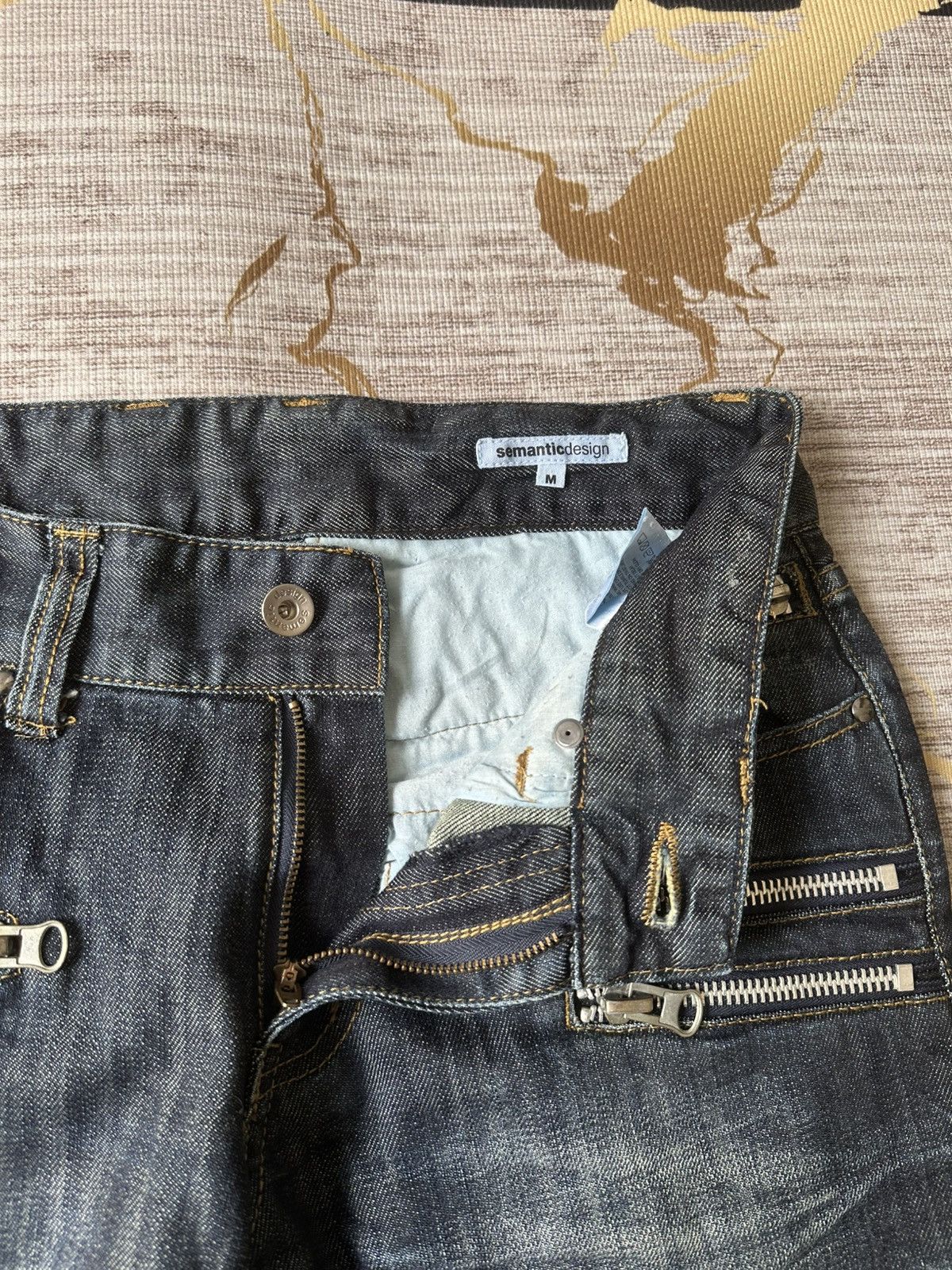 semanticdesign Semantics Design Multi Zipper Distressed Denim Size US 31 - 20 Thumbnail
