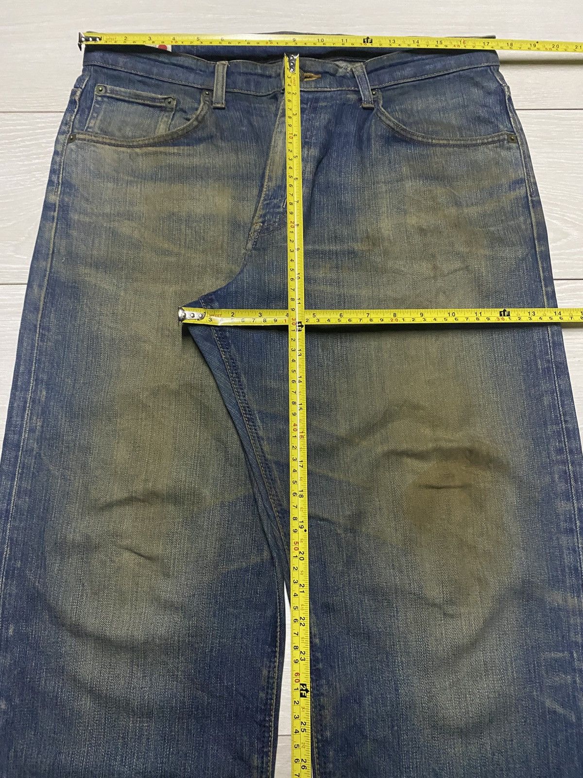 Japanese Brand Vintage Japanese Brand Edwin 503 Mud Wash Distressed Jeans Size US 34 / EU 50 - 13 Thumbnail