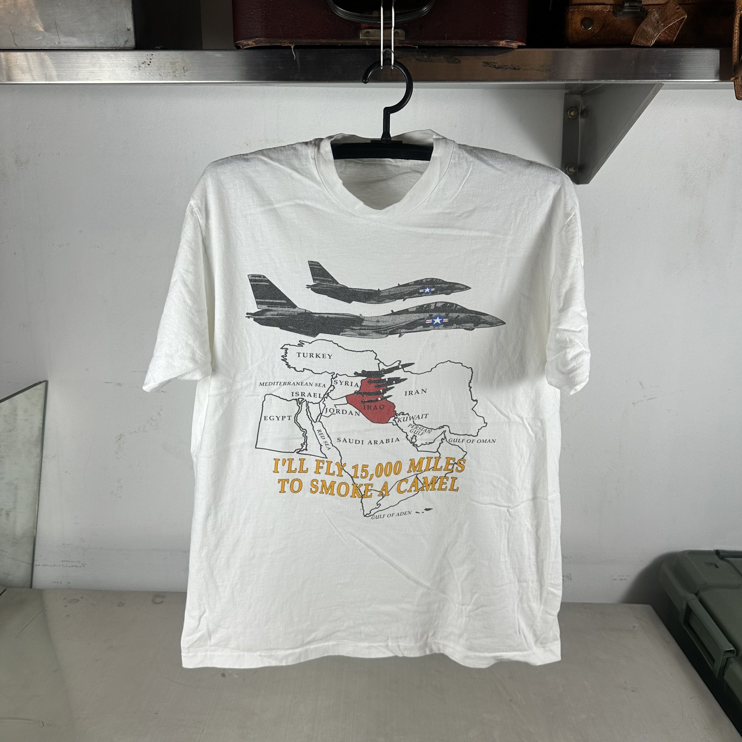 Vintage 90s I'll Fly 15000 Miles to Smoke a Camel T-Shirt