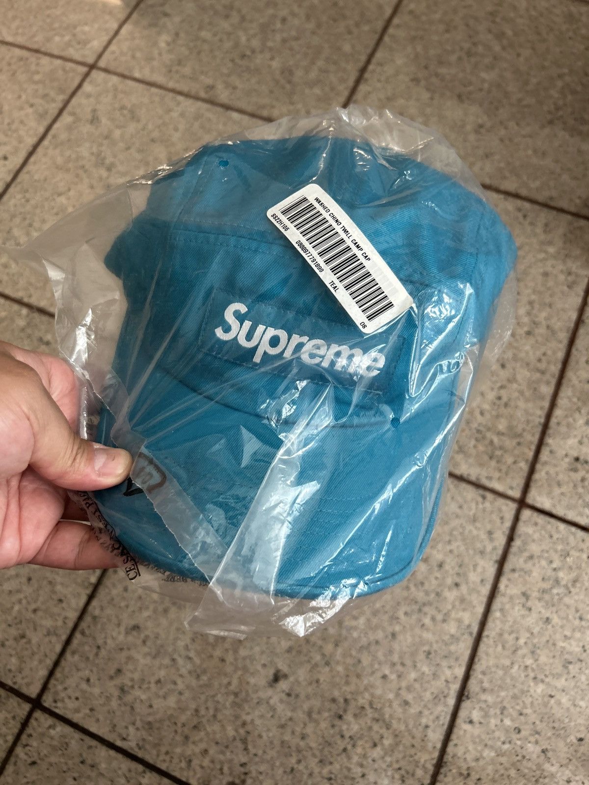Supreme Supreme Washed Chino Twill Camp Teal Cap Size ONE SIZE - 1 Thumbnail