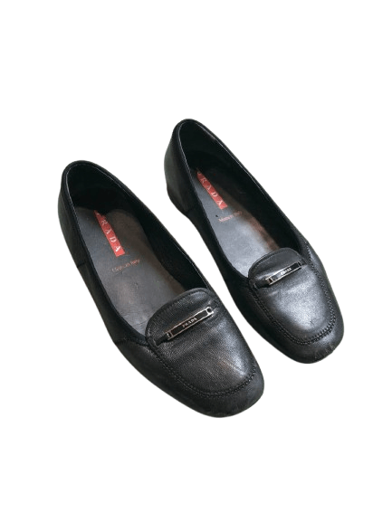 Prada Vintage Prada Classic Fit Black Flats Size US 8 / IT 38 - 1 Thumbnail