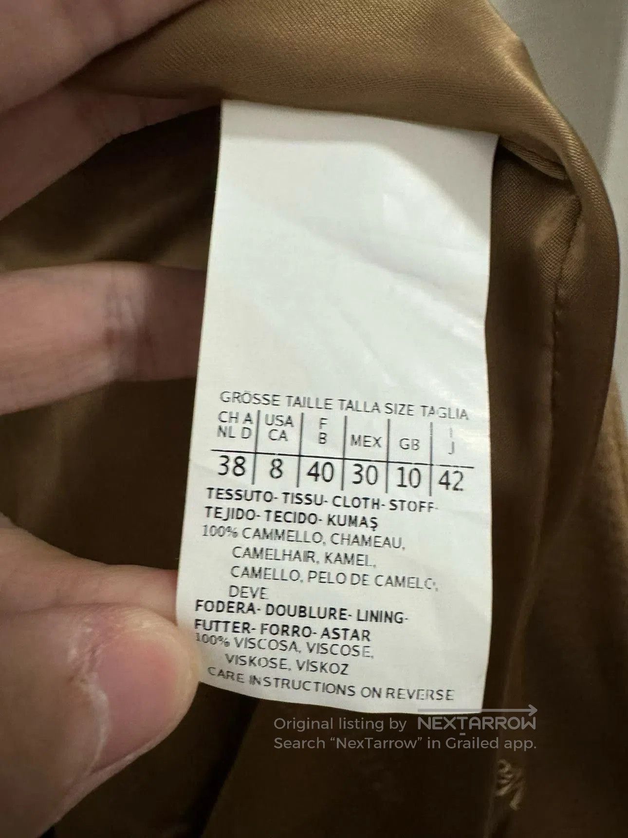 Max Mara MaxMara Camel Cashmere Spliced Coat. Size S / US 4 / IT 40 - 3 Thumbnail