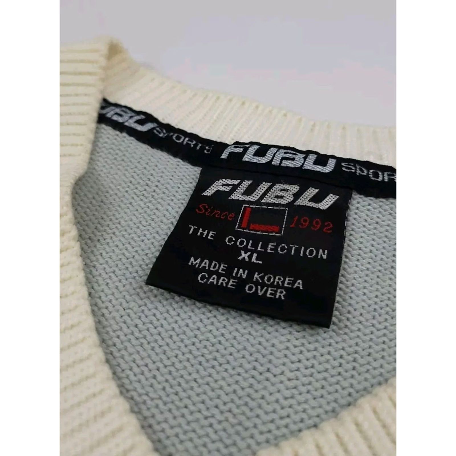 Fubu VINTAGE FUBU Tennis Knit Sweater Vest Stripe Sport Cotton Blend XL Men Size US XL / EU 56 / 4 - 4 Thumbnail