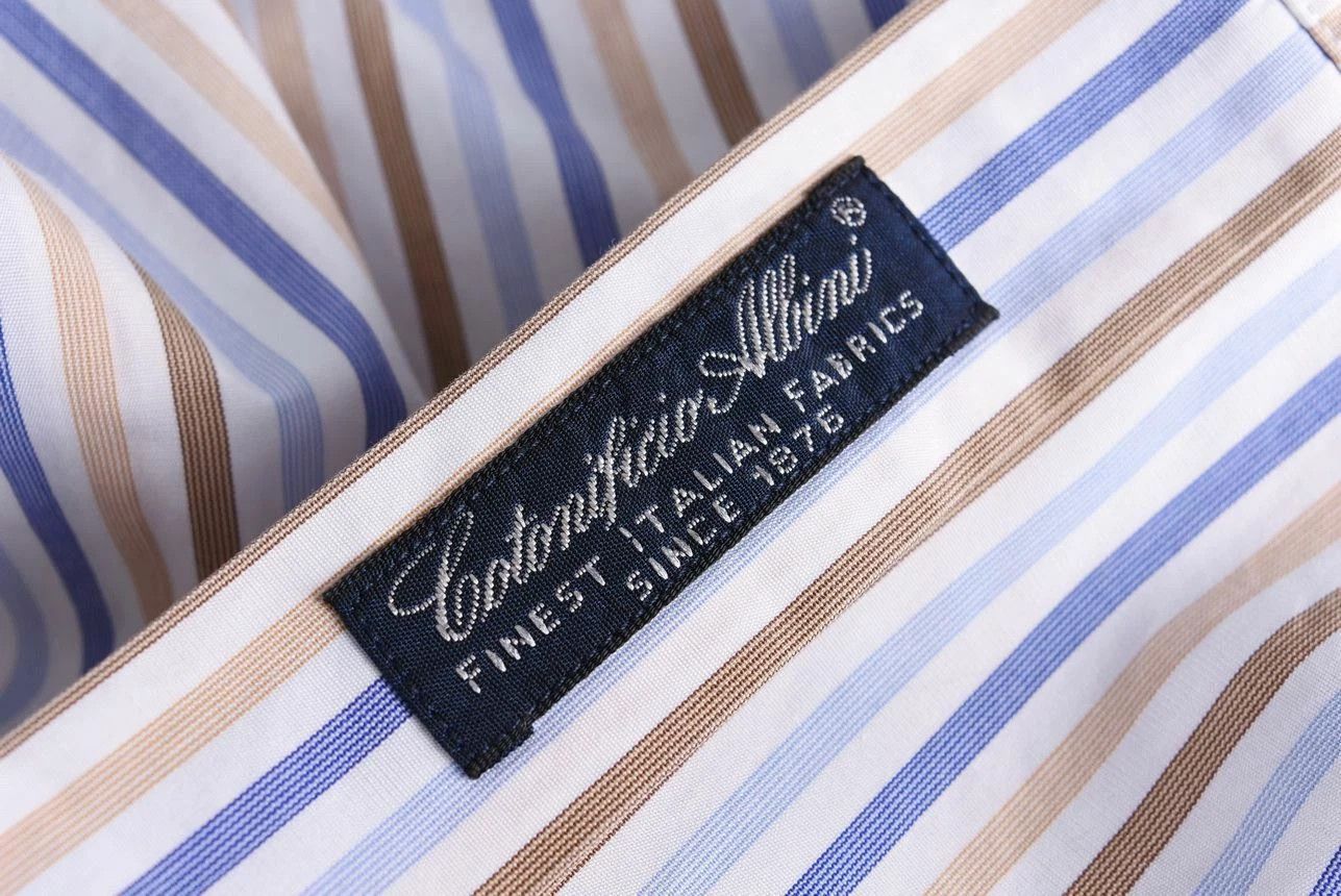 Hackett Hackett London Men's Striped Cotton Long Sleeve Shirt Size US S / EU 44-46 / 1 - 5 Thumbnail