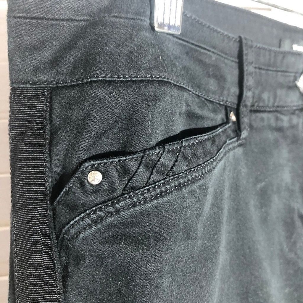 White House Black Market White House Pants Skinny Cropped Mid-Rise Stretch Black sz 6 Size 28" / US 6 / IT 42 - 3 Thumbnail