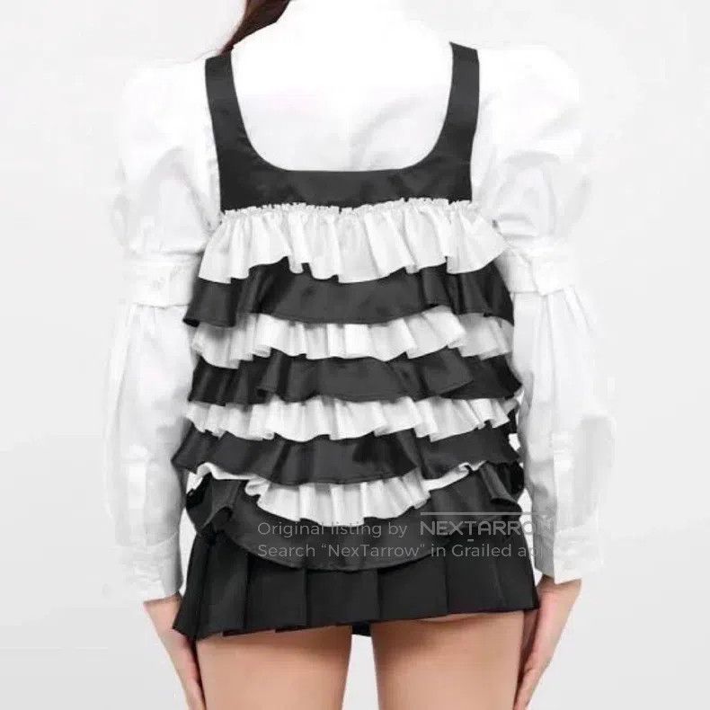 Comme Des Garcons Black Vintage Lace Decorated Top